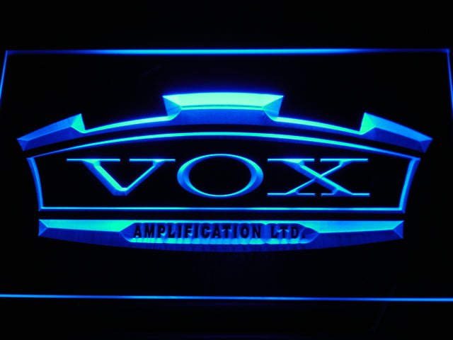 Vox Amps Amplifier Guitar Bass Band Neon Light LED Sign