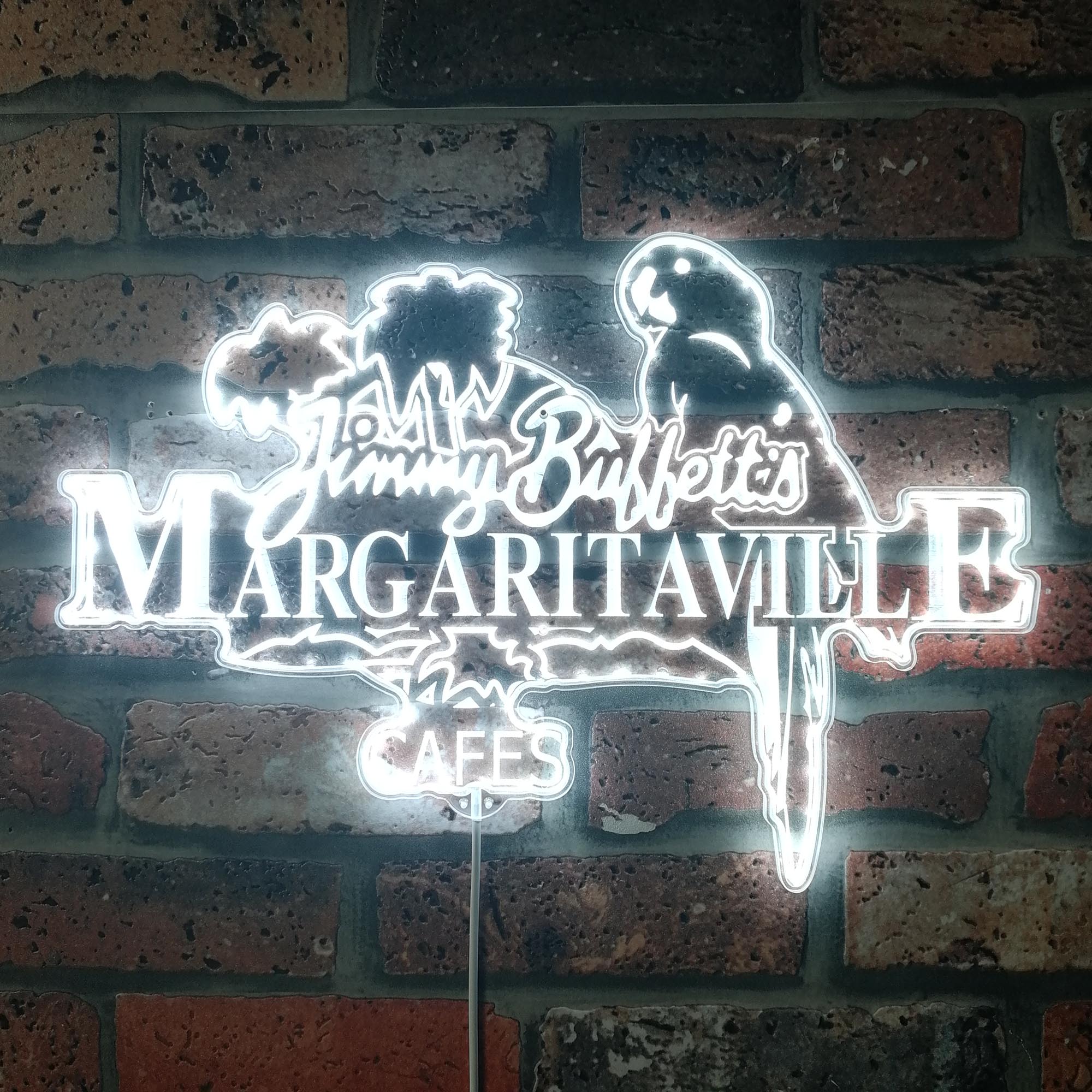 Jimmy Buffett Margaritaville Dynamic RGB Edge Lit LED Sign