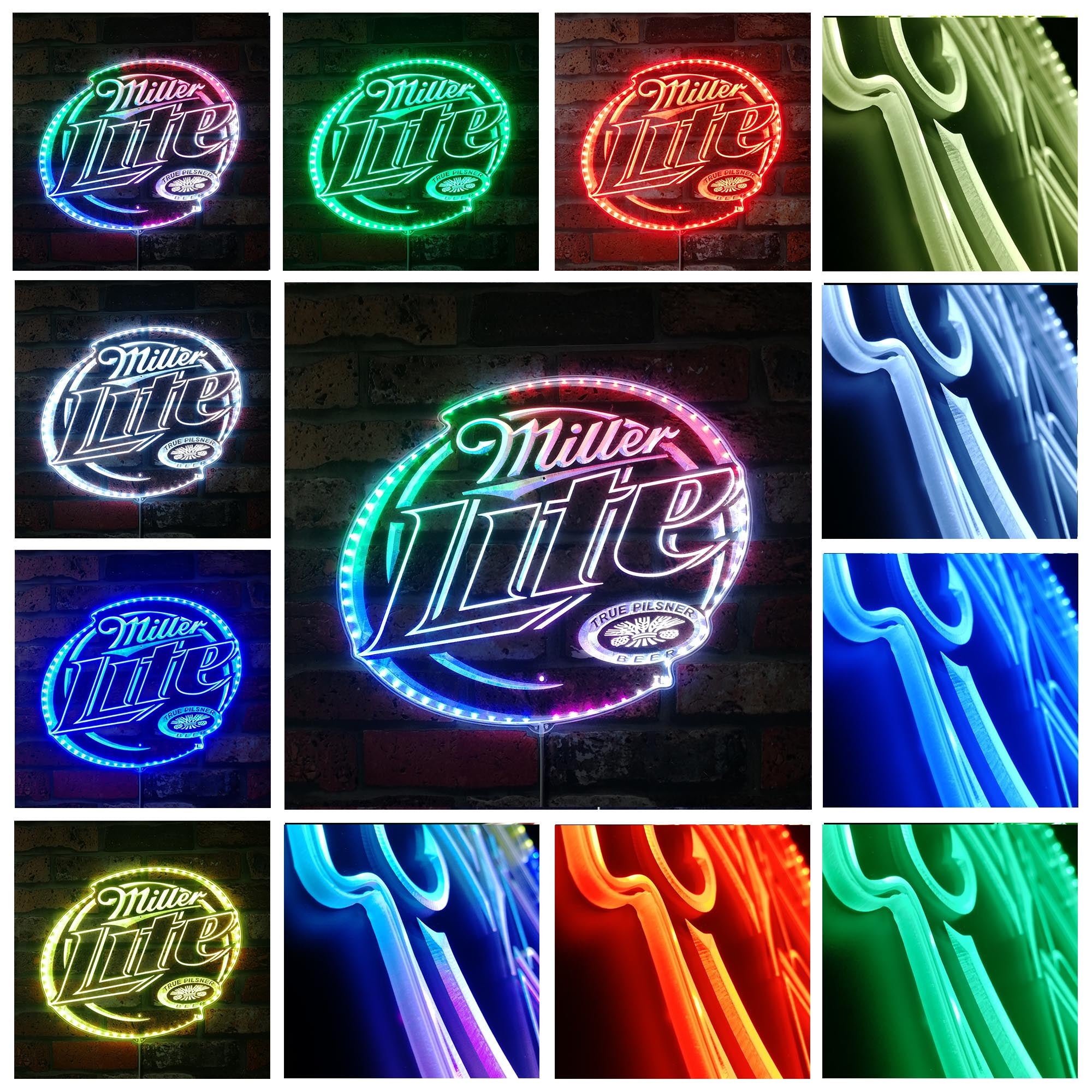 Miller Lite Dynamic RGB Edge Lit LED Sign