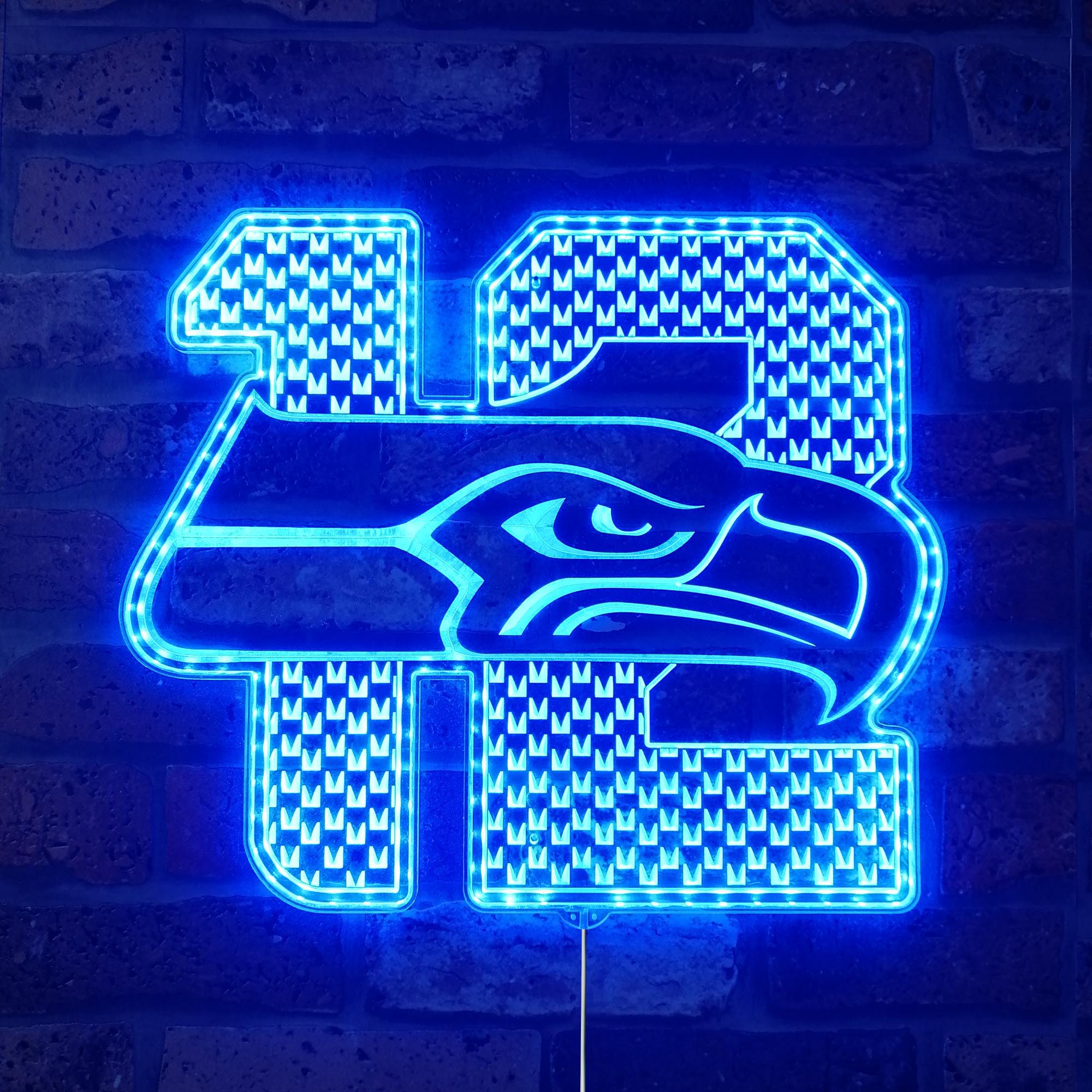 Seattle Seahawks 12th Man Dynamic RGB Edge Lit LED Sign