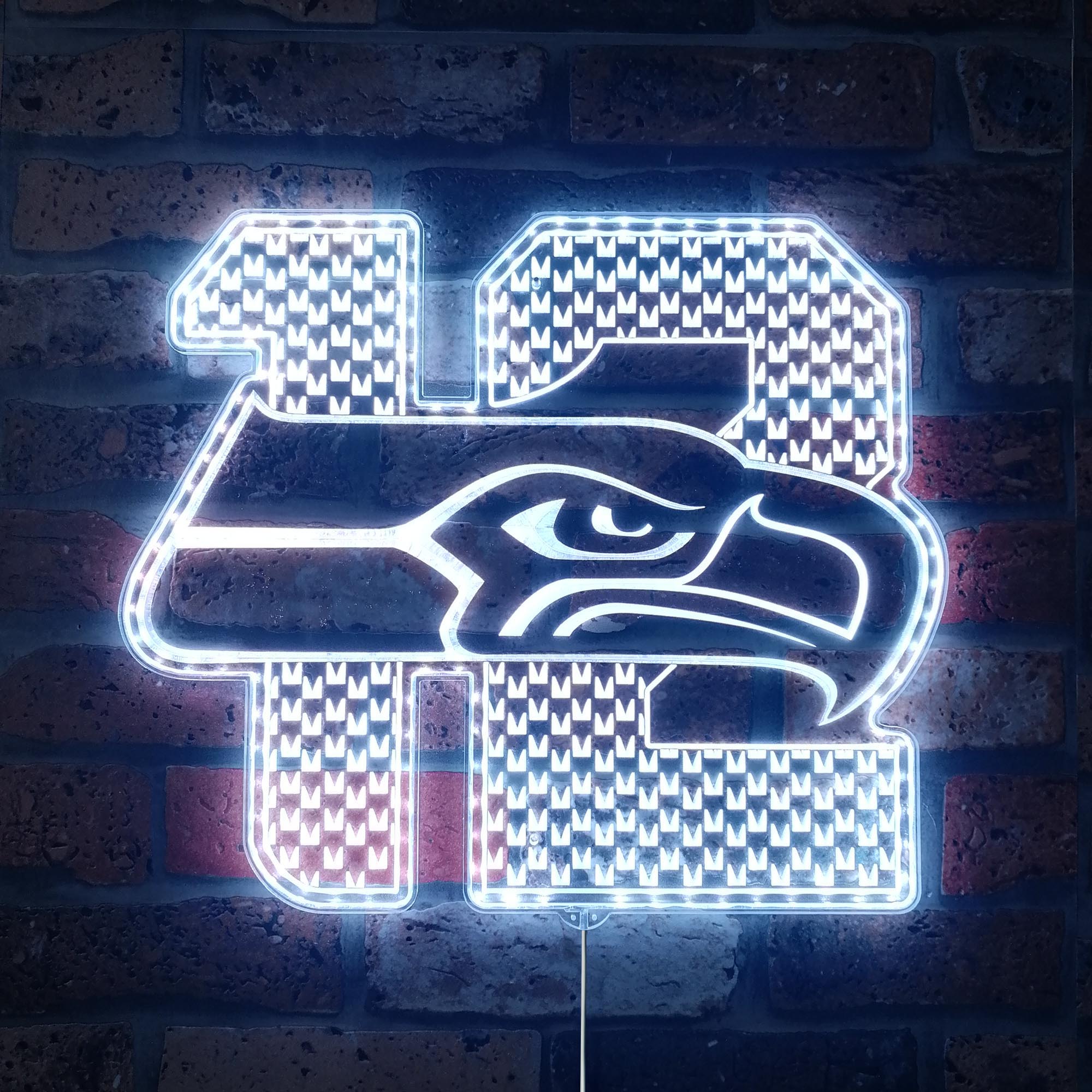 Seattle Seahawks 12th Man Dynamic RGB Edge Lit LED Sign