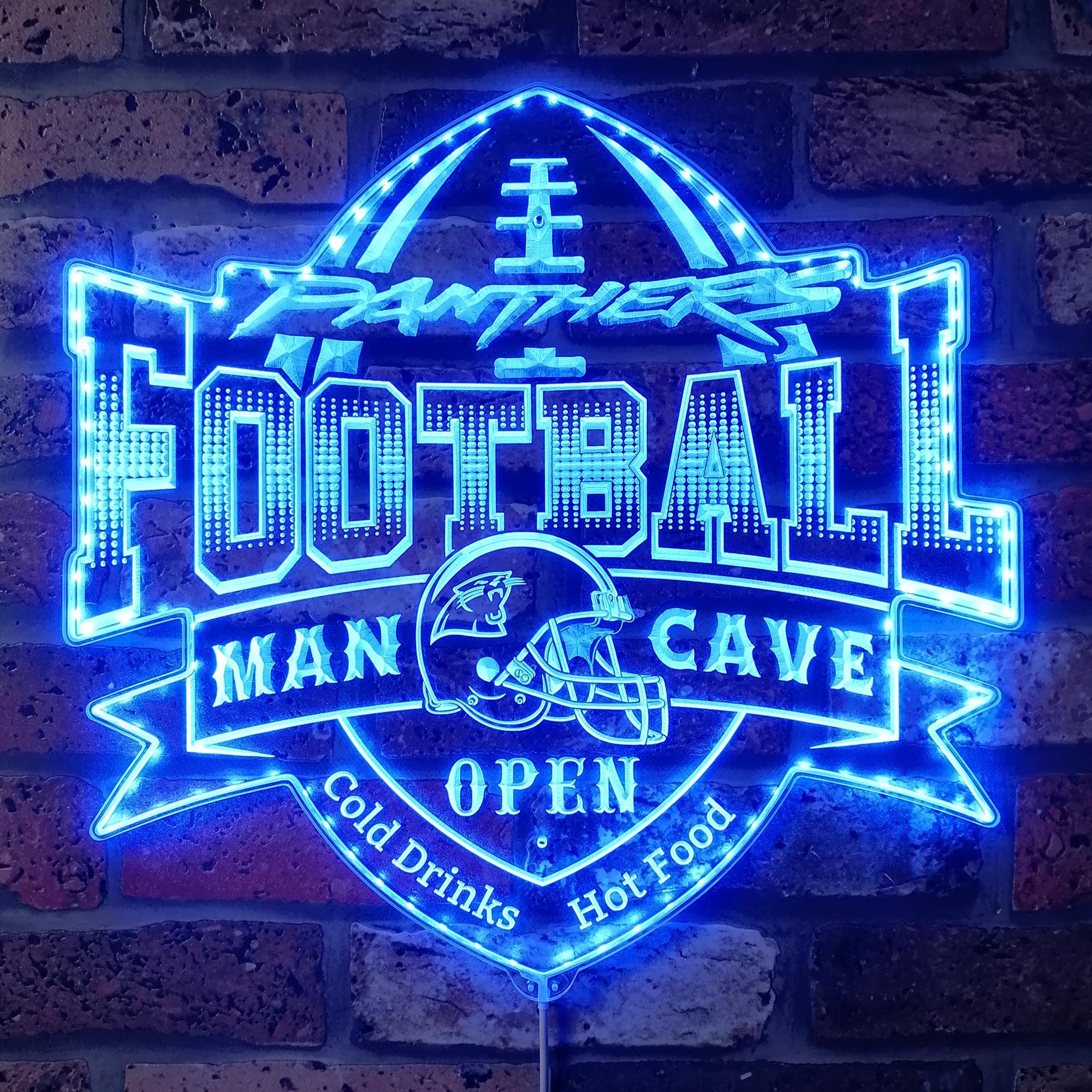 NFL Carolina Panthers Sport Dynamic RGB Edge Lit LED Sign