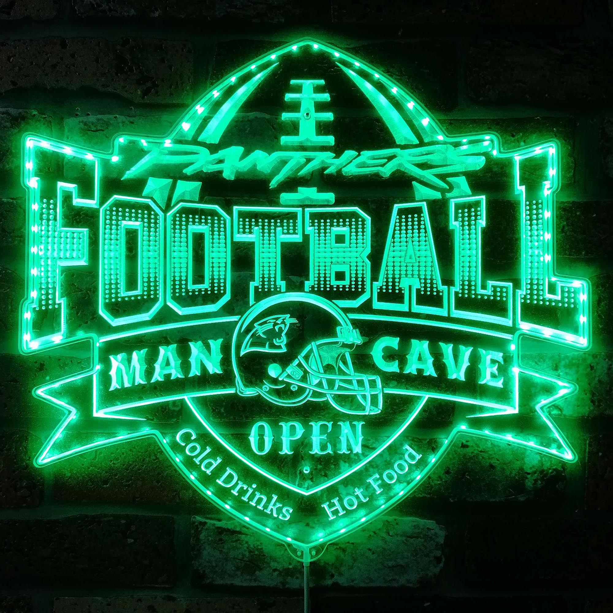 NFL Carolina Panthers Sport Dynamic RGB Edge Lit LED Sign