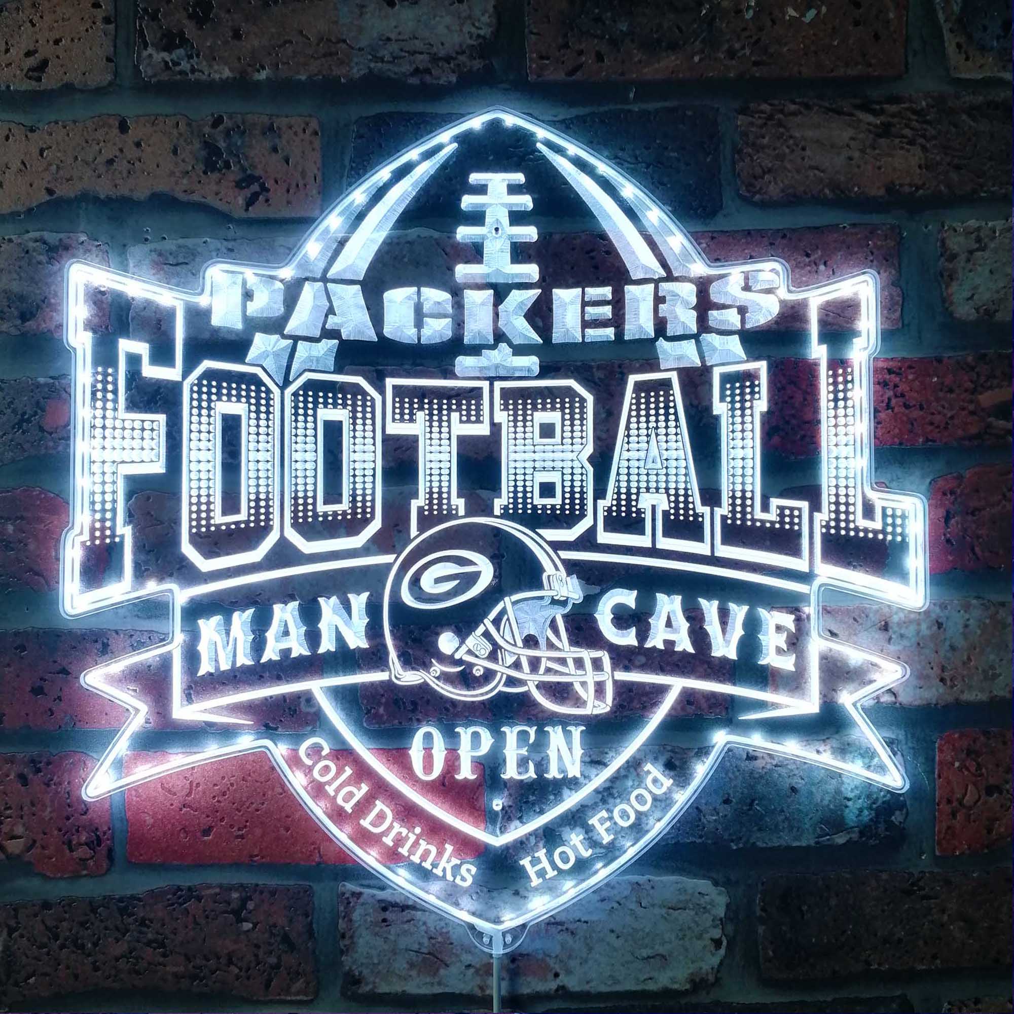 NFL Green Bay Packers Football Dynamic RGB Edge Lit LED Sign