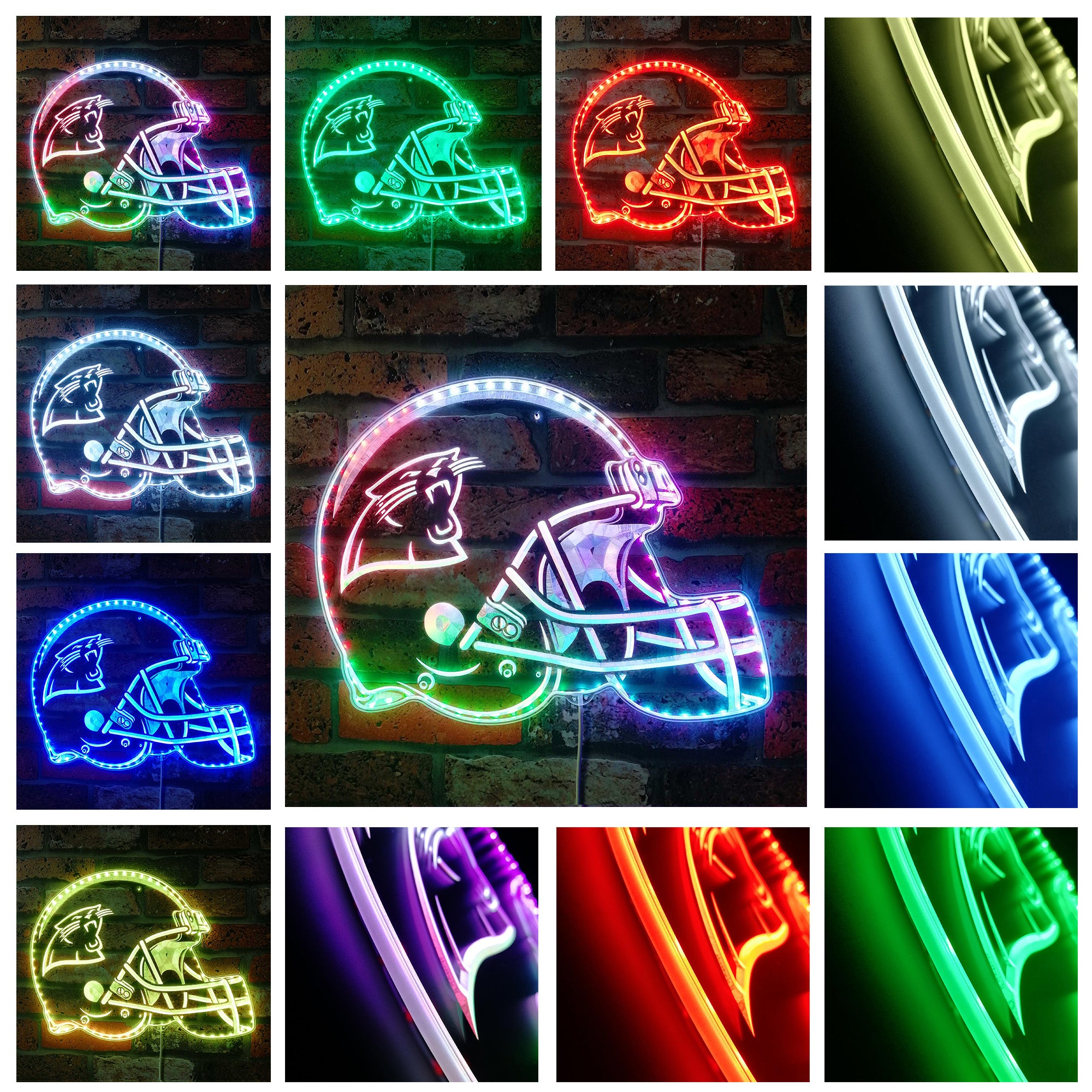 NFL Carolina Panthers Sport Dynamic RGB Edge Lit LED Sign