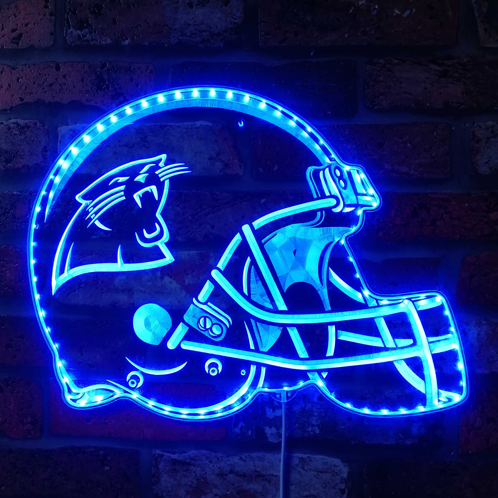 NFL Carolina Panthers Sport Dynamic RGB Edge Lit LED Sign