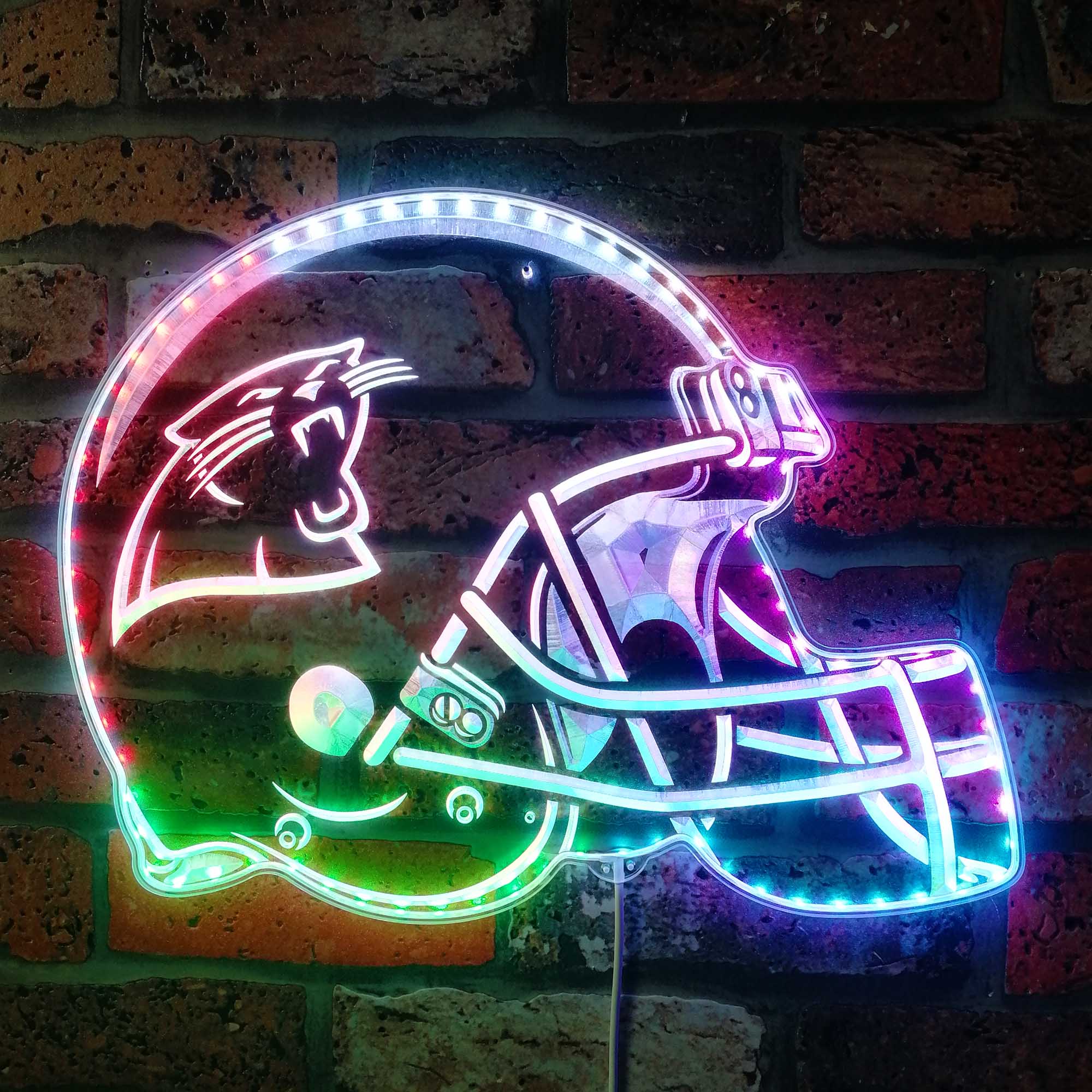 NFL Carolina Panthers Sport Dynamic RGB Edge Lit LED Sign