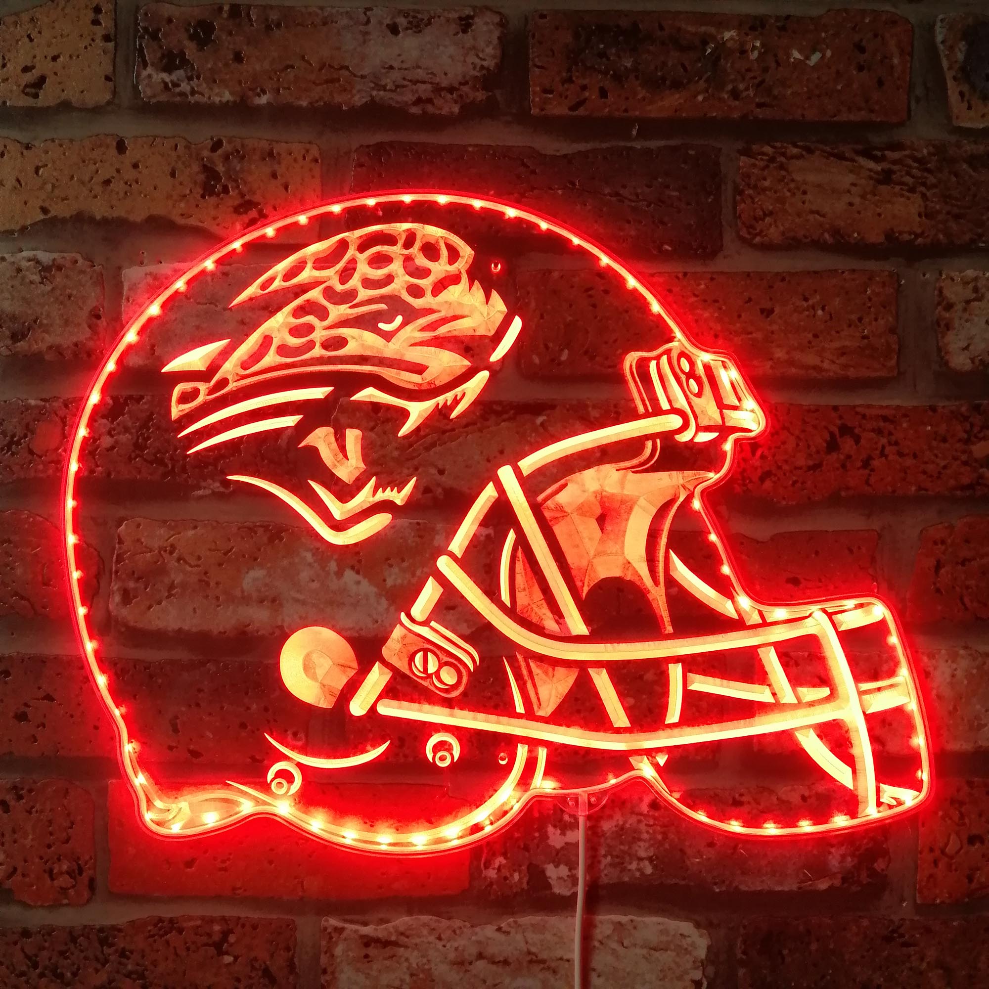 NFL Jacksonville Jaguars Football Dynamic RGB Edge Lit LED Sign