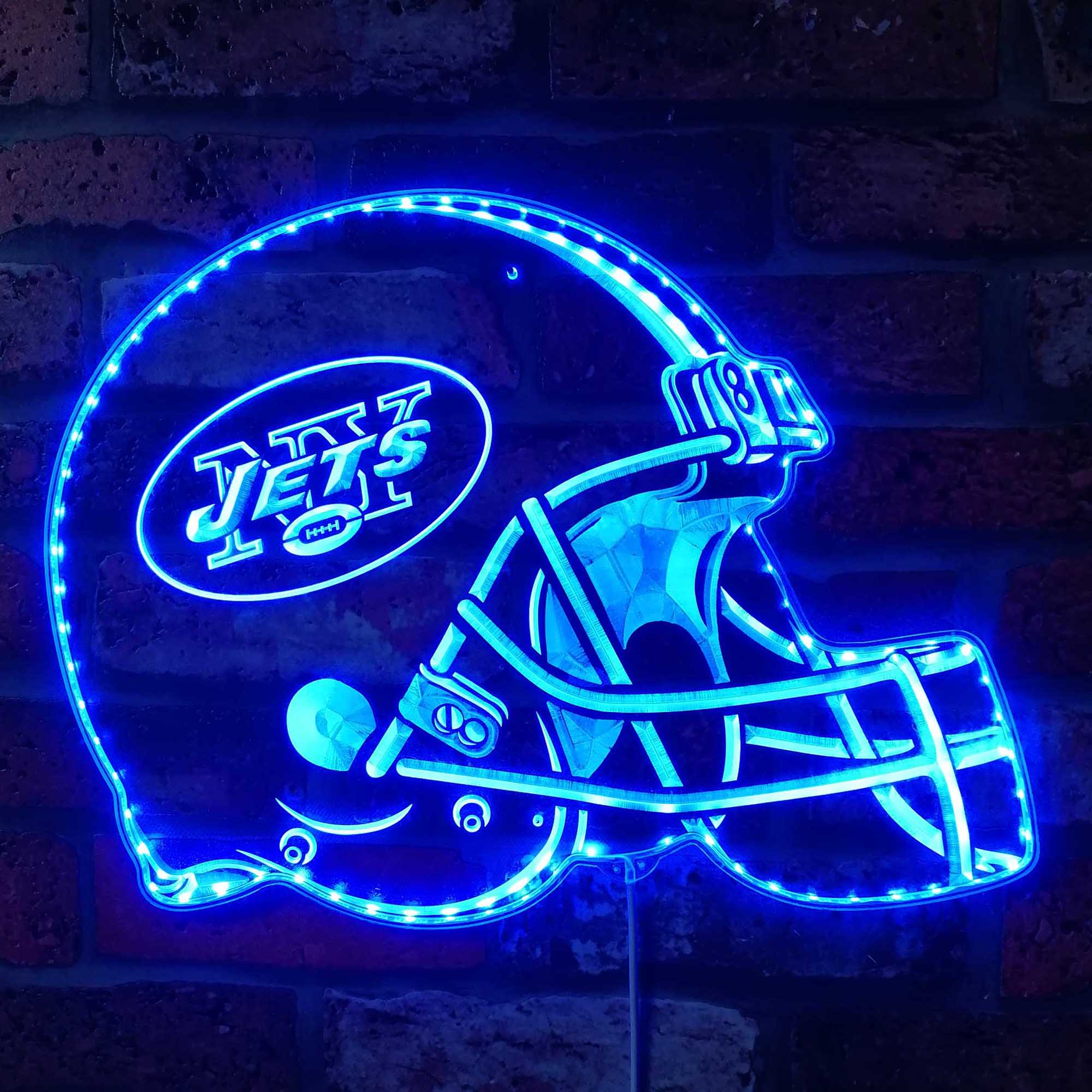 NFL New York Jets Football Club Dynamic RGB Edge Lit LED Sign