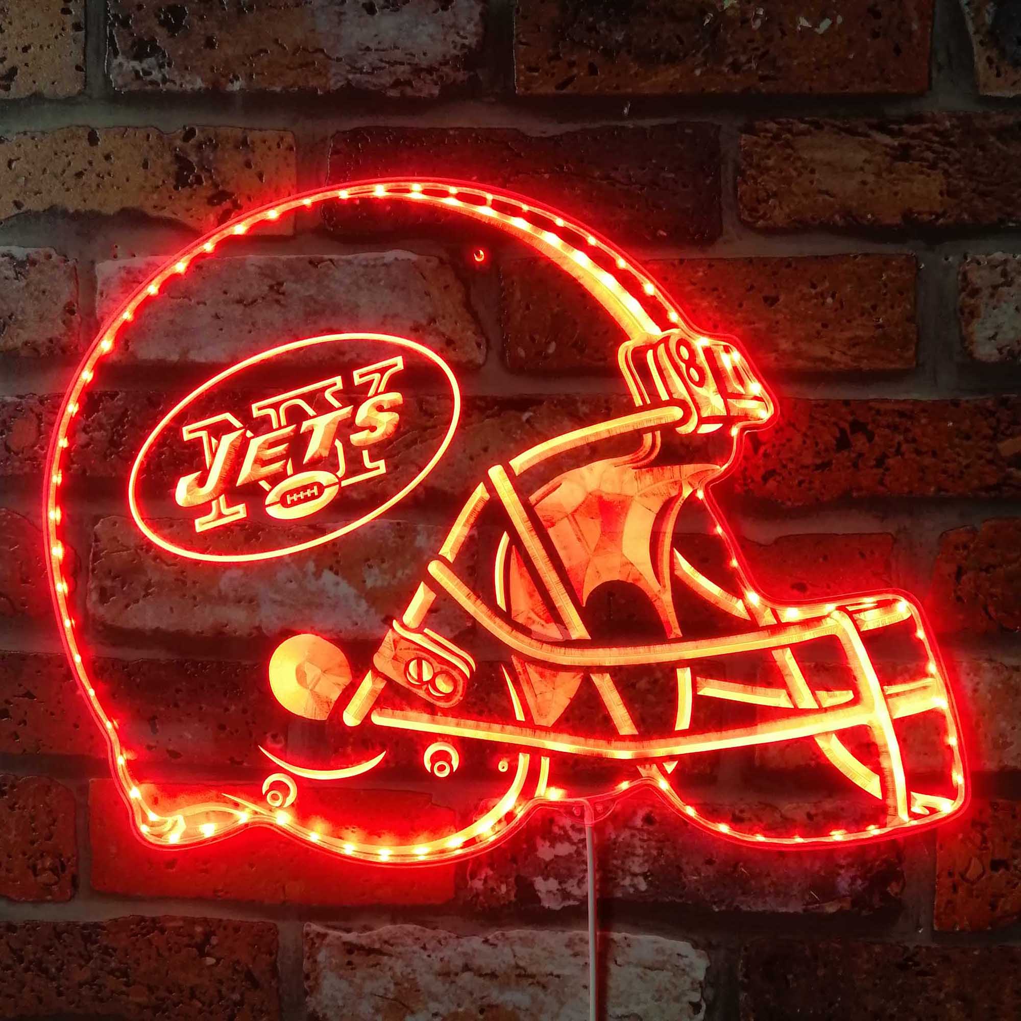 NFL New York Jets Football Club Dynamic RGB Edge Lit LED Sign