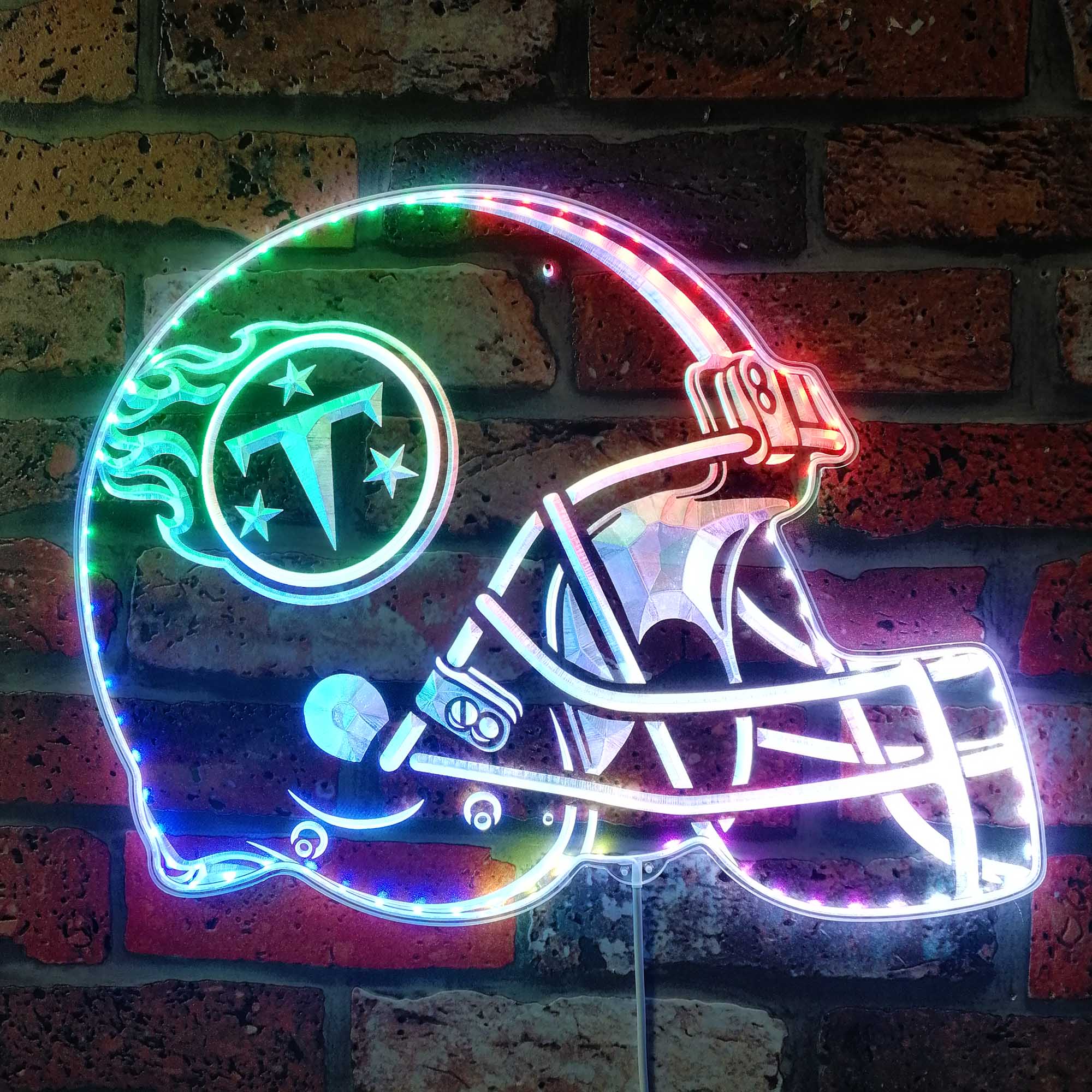 NFL Helmet Tennessee Titans Dynamic RGB Edge Lit LED Sign