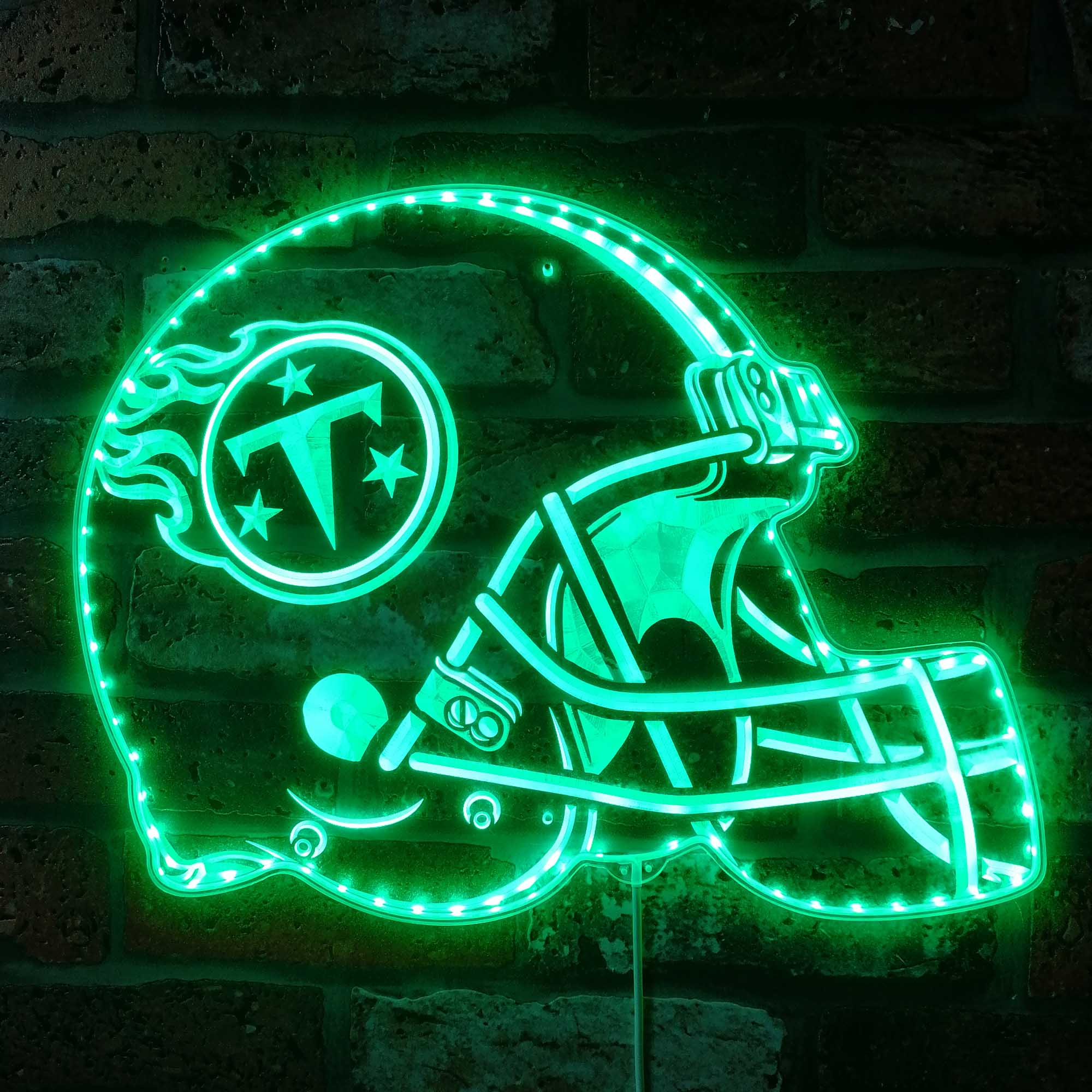 NFL Helmet Tennessee Titans Dynamic RGB Edge Lit LED Sign