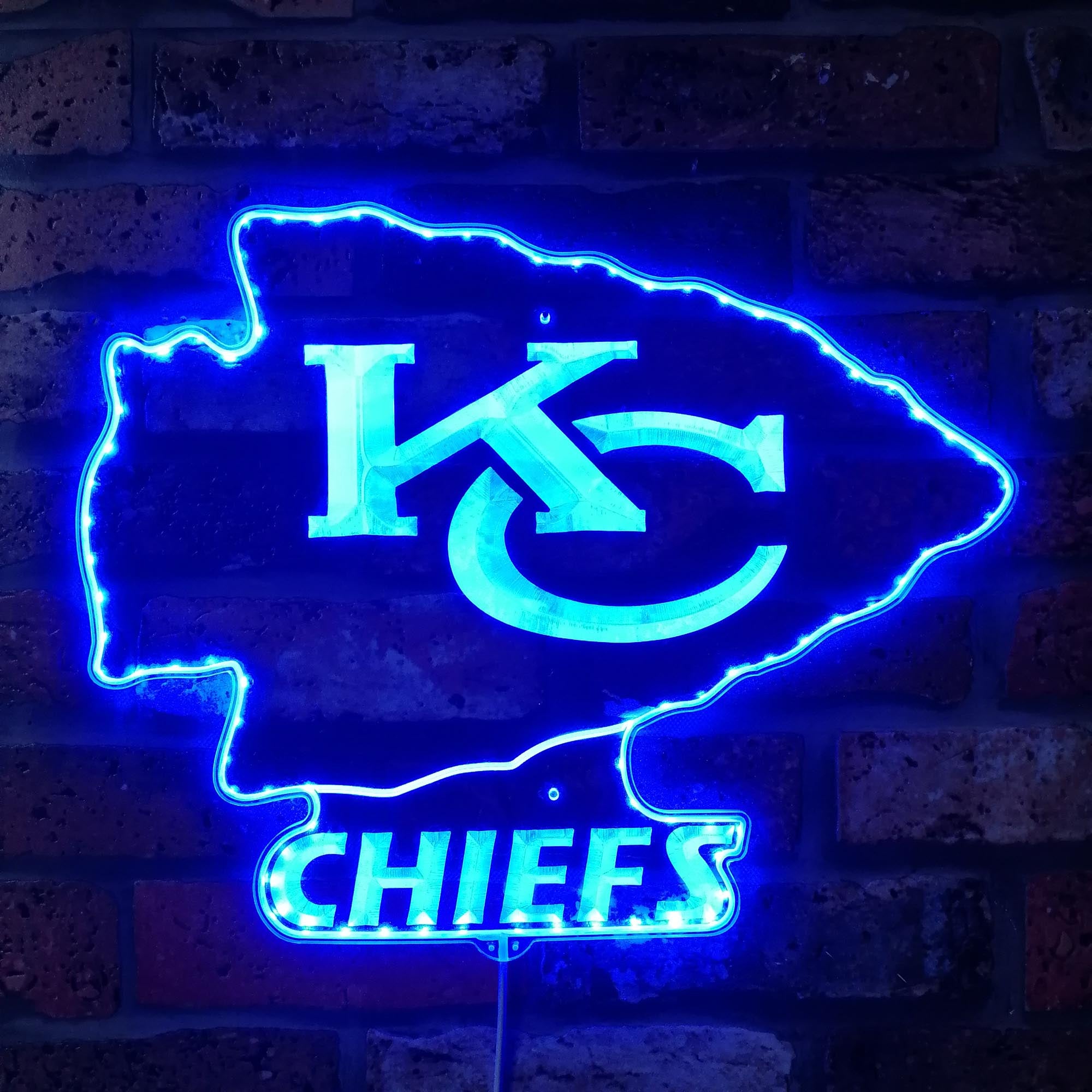 Kansas City Chiefs Dynamic RGB Edge Lit LED Sign