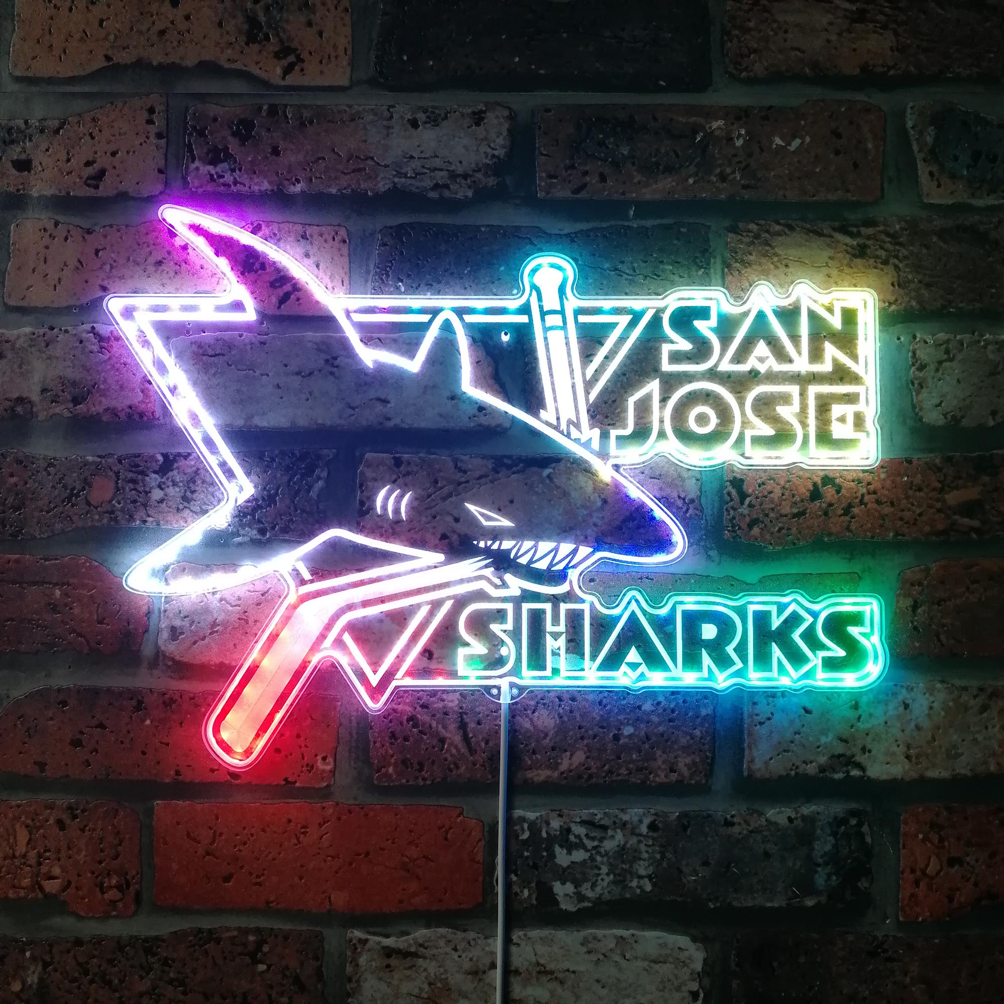 San Jose Sharks Dynamic RGB Edge Lit LED Sign