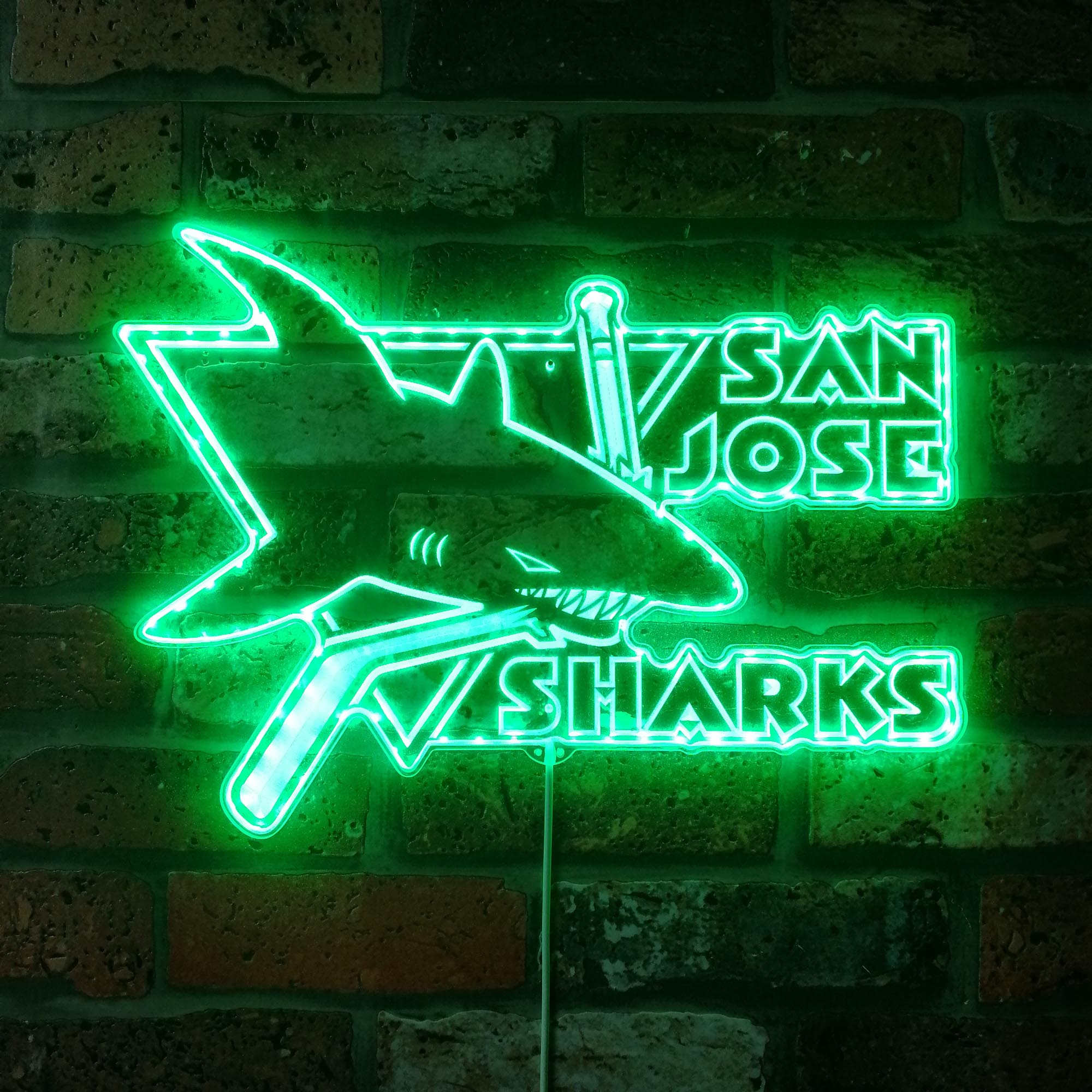 San Jose Sharks Dynamic RGB Edge Lit LED Sign