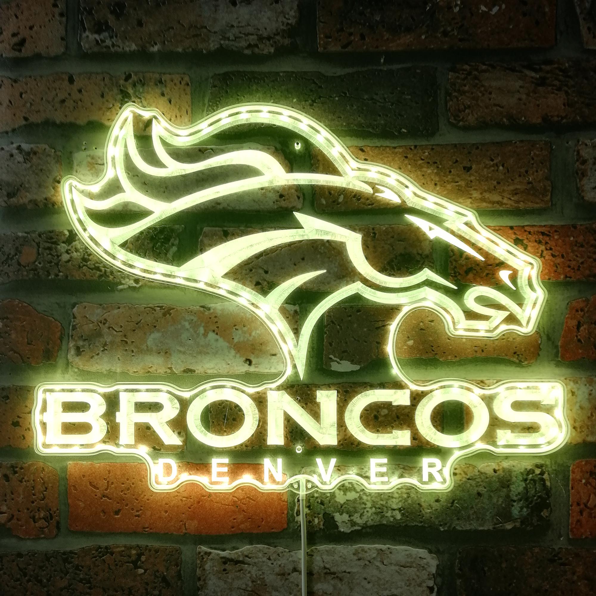Denver Broncos Dynamic RGB Edge Lit LED Sign