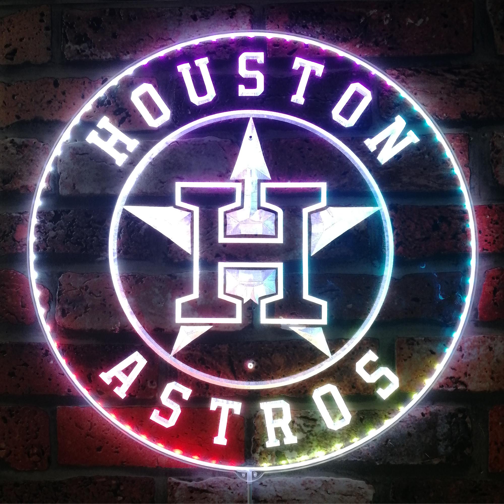 Houston Astros Dynamic RGB Edge Lit LED Sign