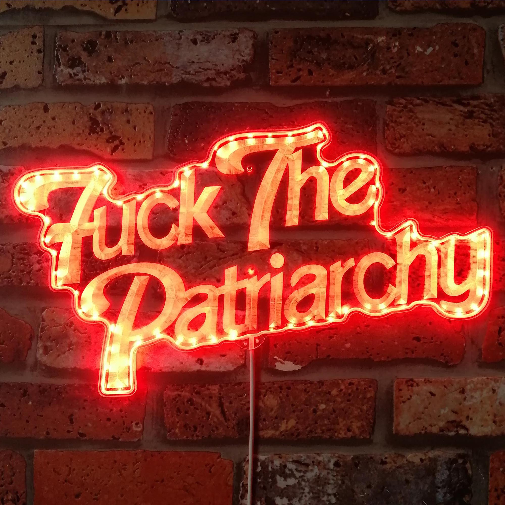 Fuck the Patriarchy Dynamic RGB Edge Lit LED Sign