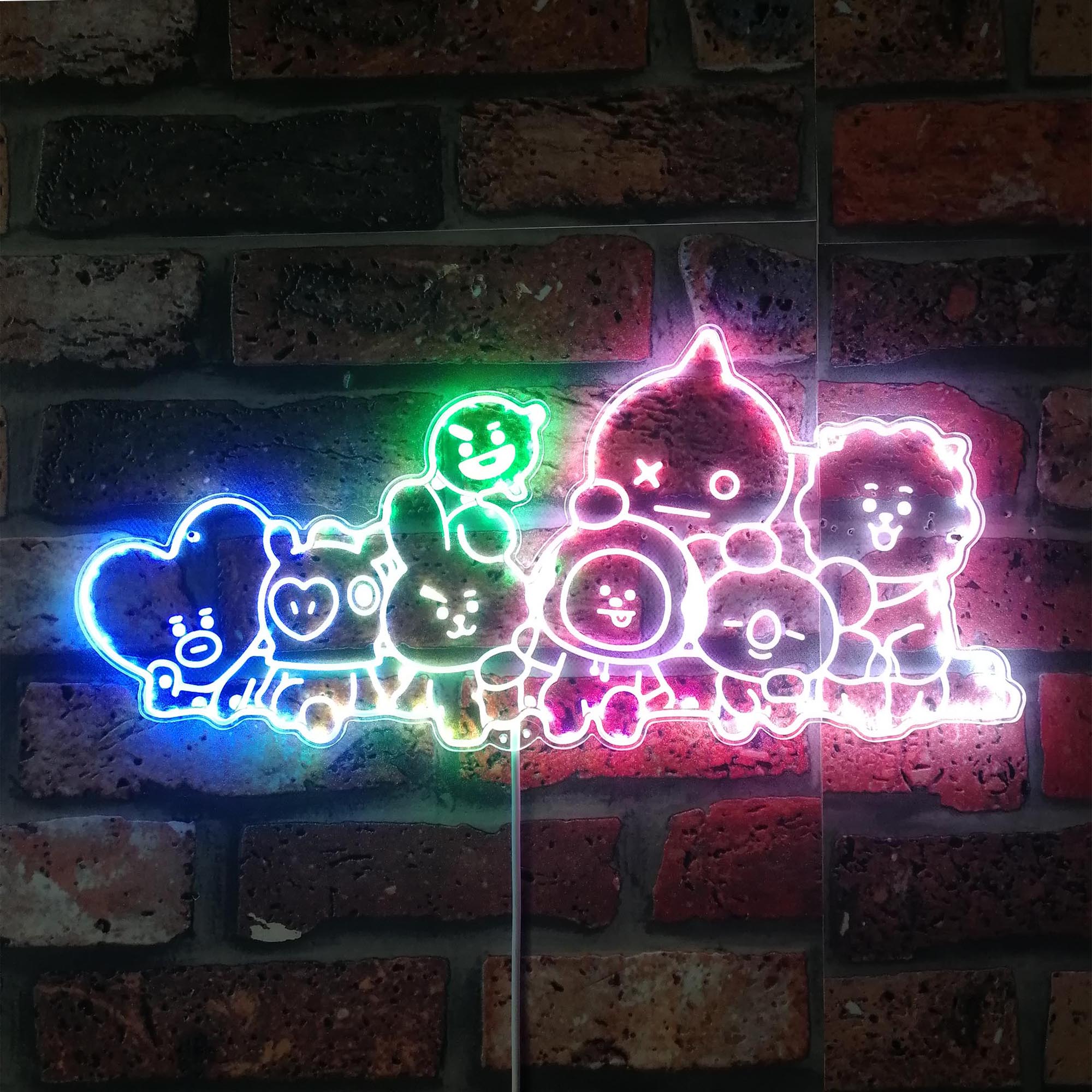 BT21 BTS Dynamic RGB Edge Lit LED Sign