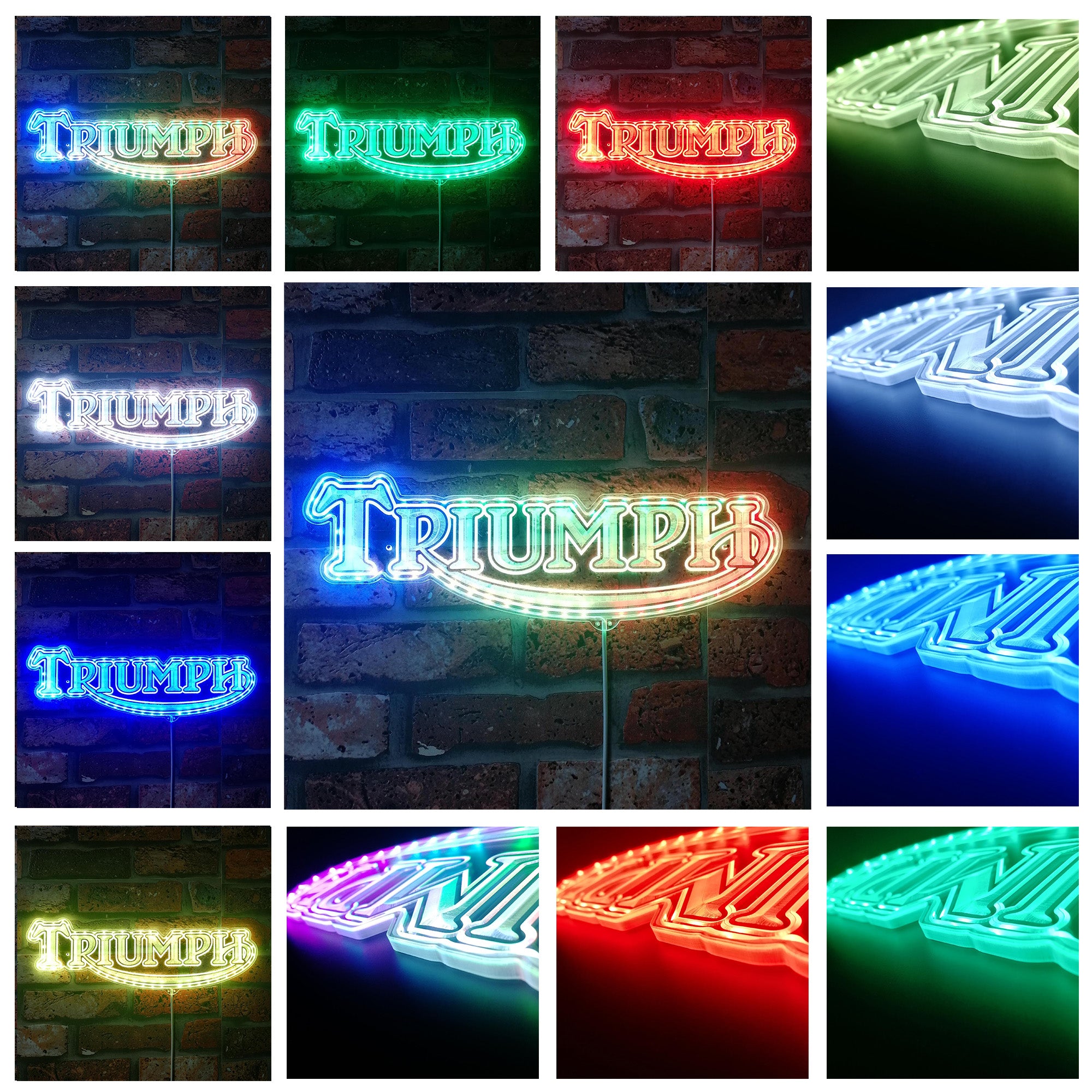 Triumph Dynamic RGB Edge Lit LED Sign