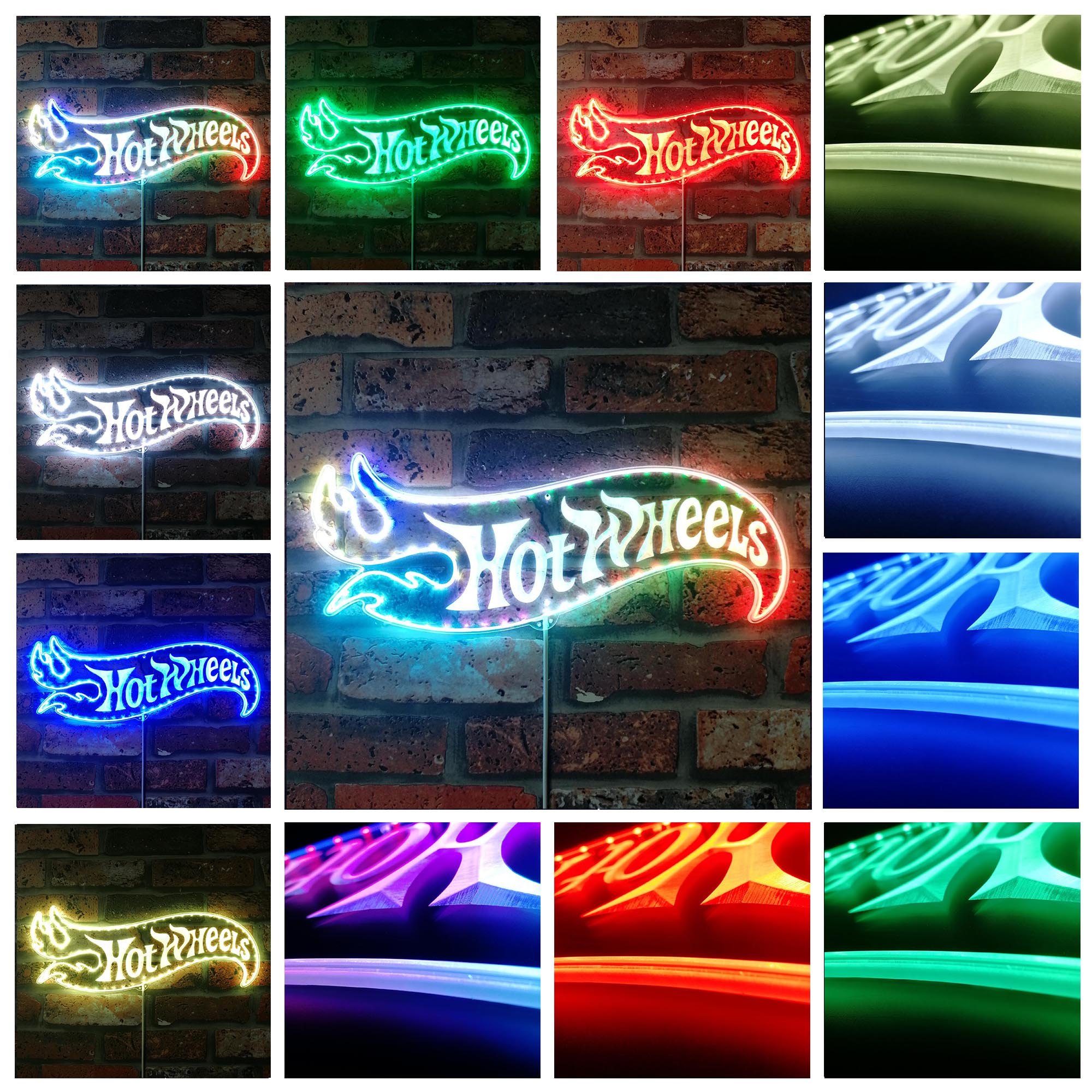 Hotwheels Dynamic RGB Edge Lit LED Sign