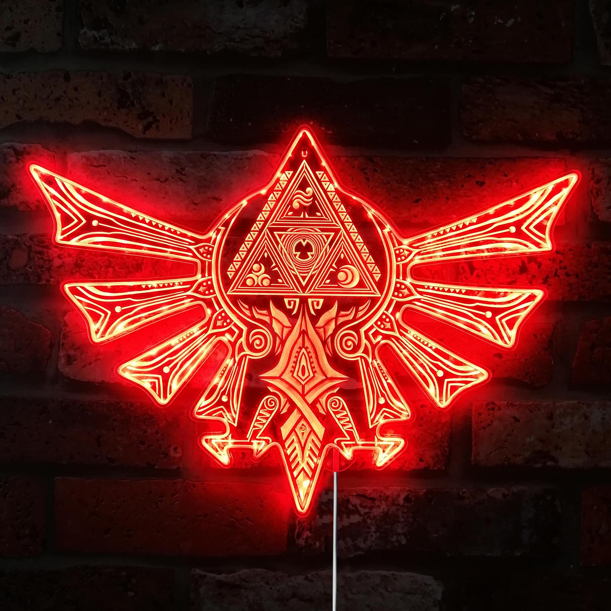 Zelda Triforce Dynamic RGB Edge Lit LED Sign