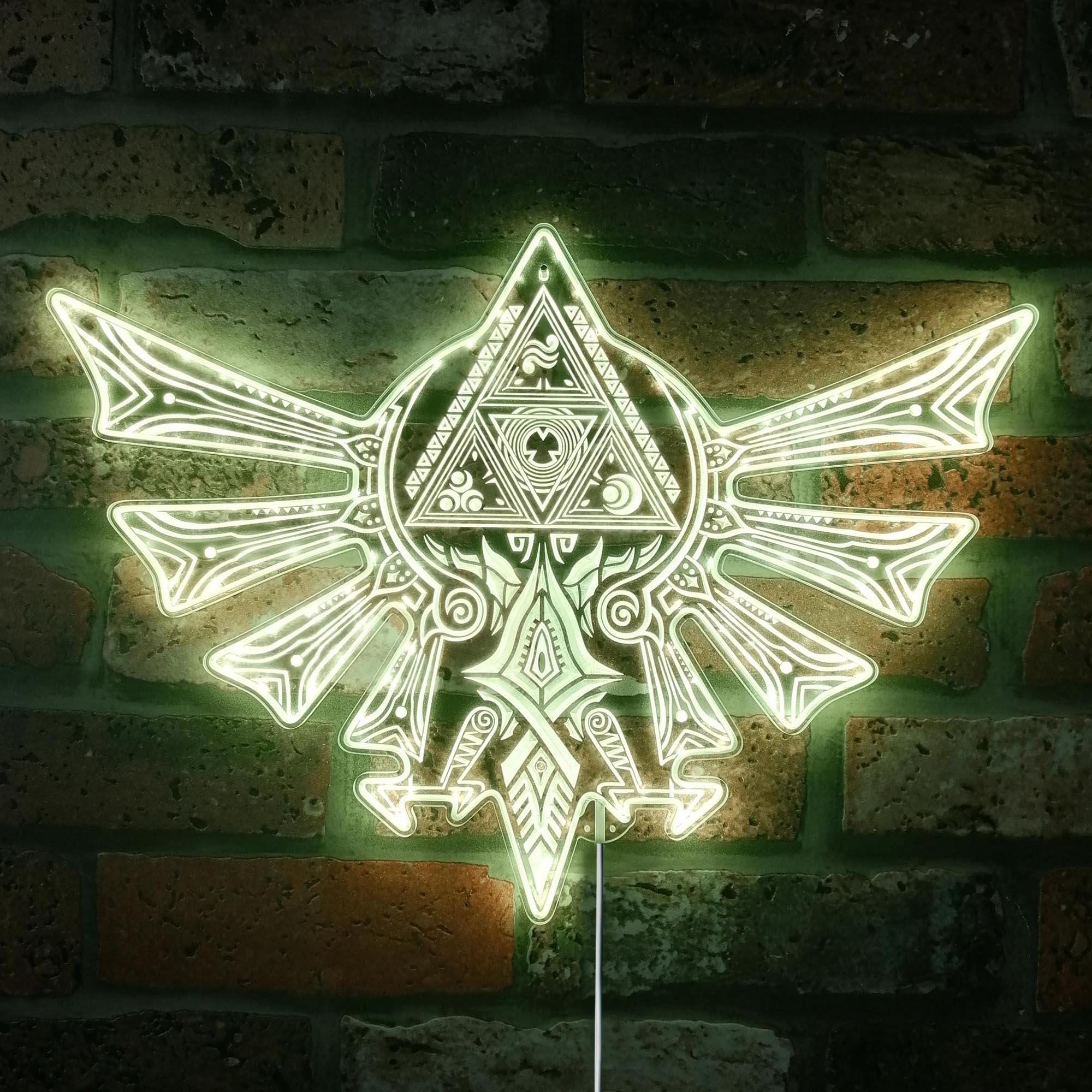 Zelda Triforce Dynamic RGB Edge Lit LED Sign