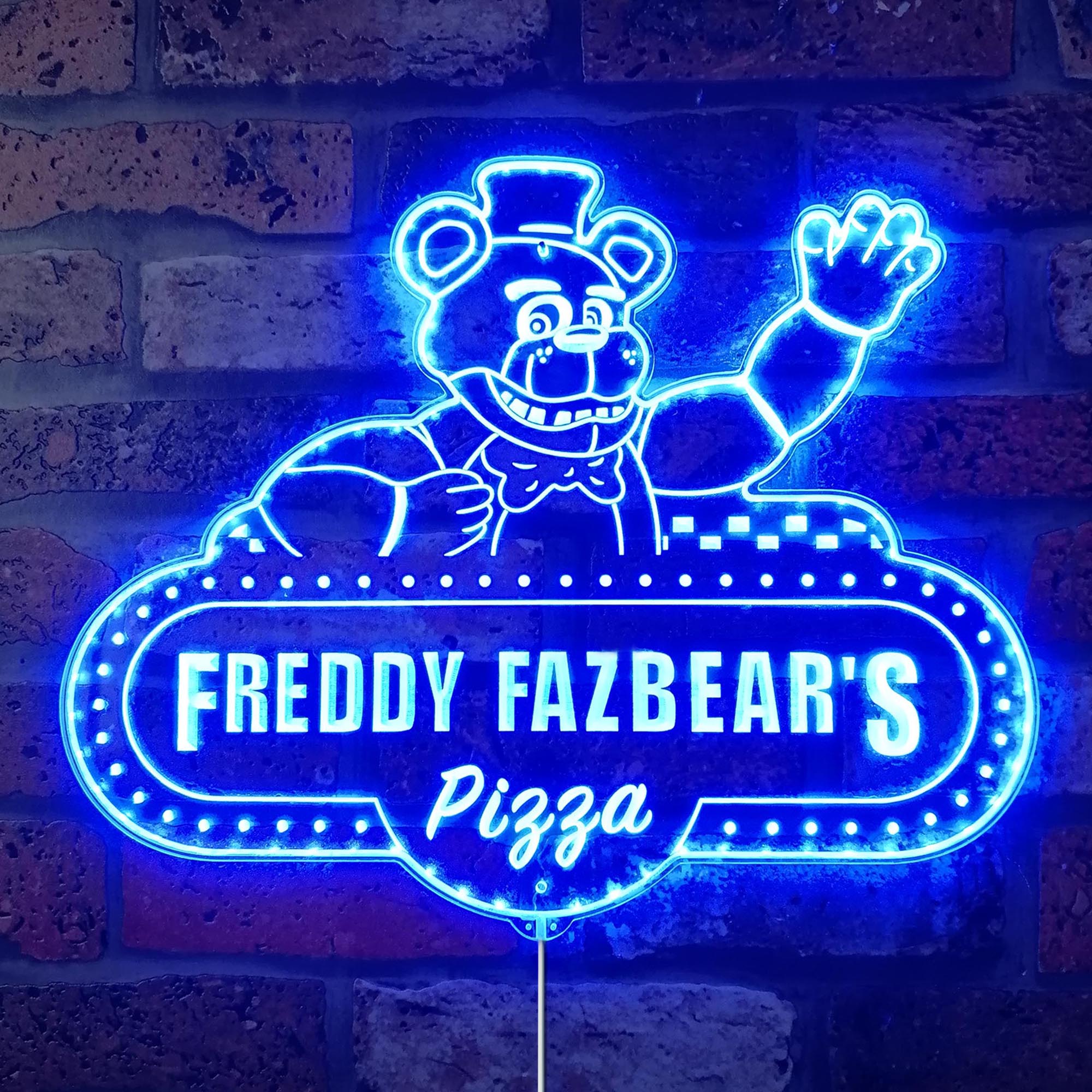 Five Nights at Freddy's Fazbear's Pizza Dynamic RGB Edge Lit LED Sign
