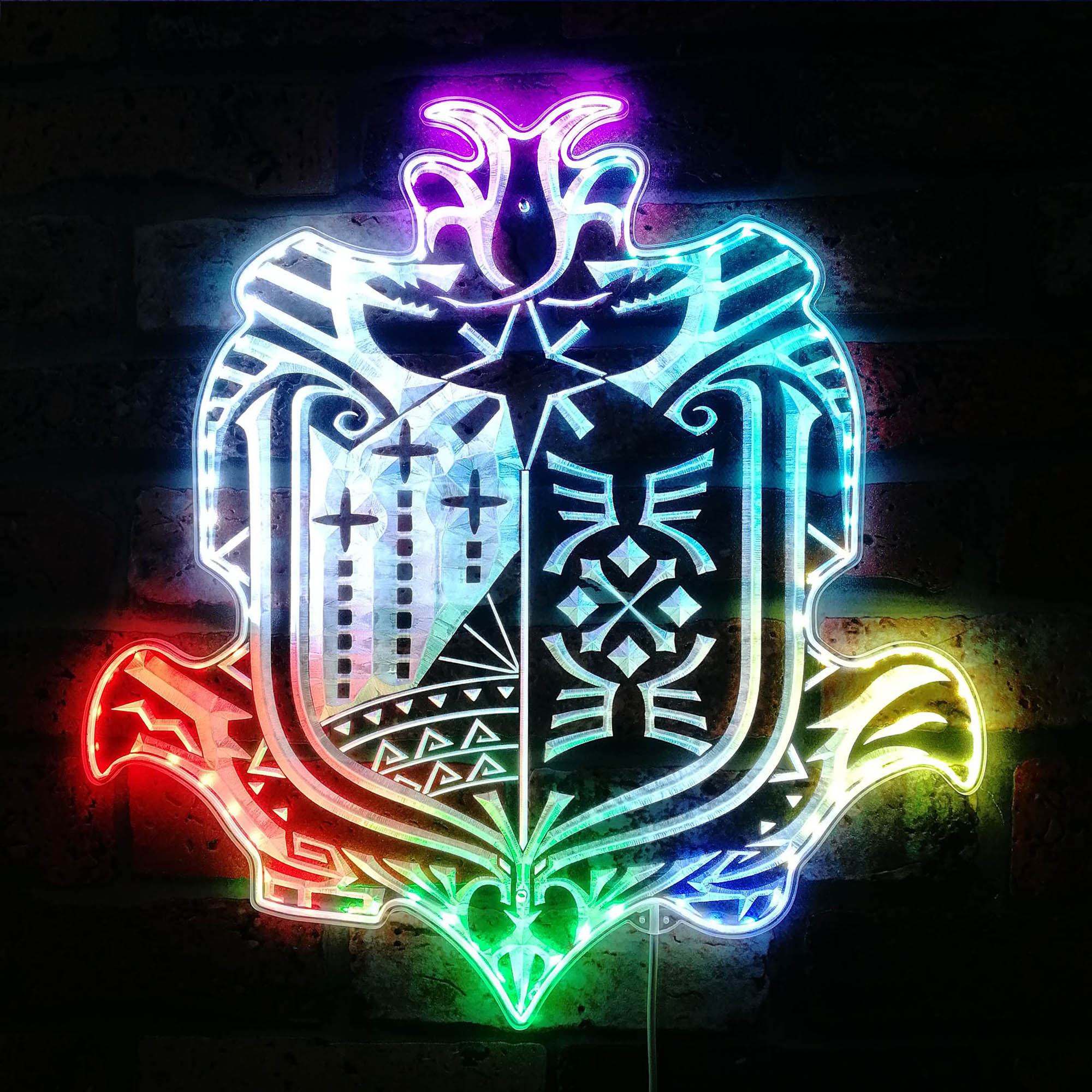 Monster Hunter World Dynamic RGB Edge Lit LED Sign