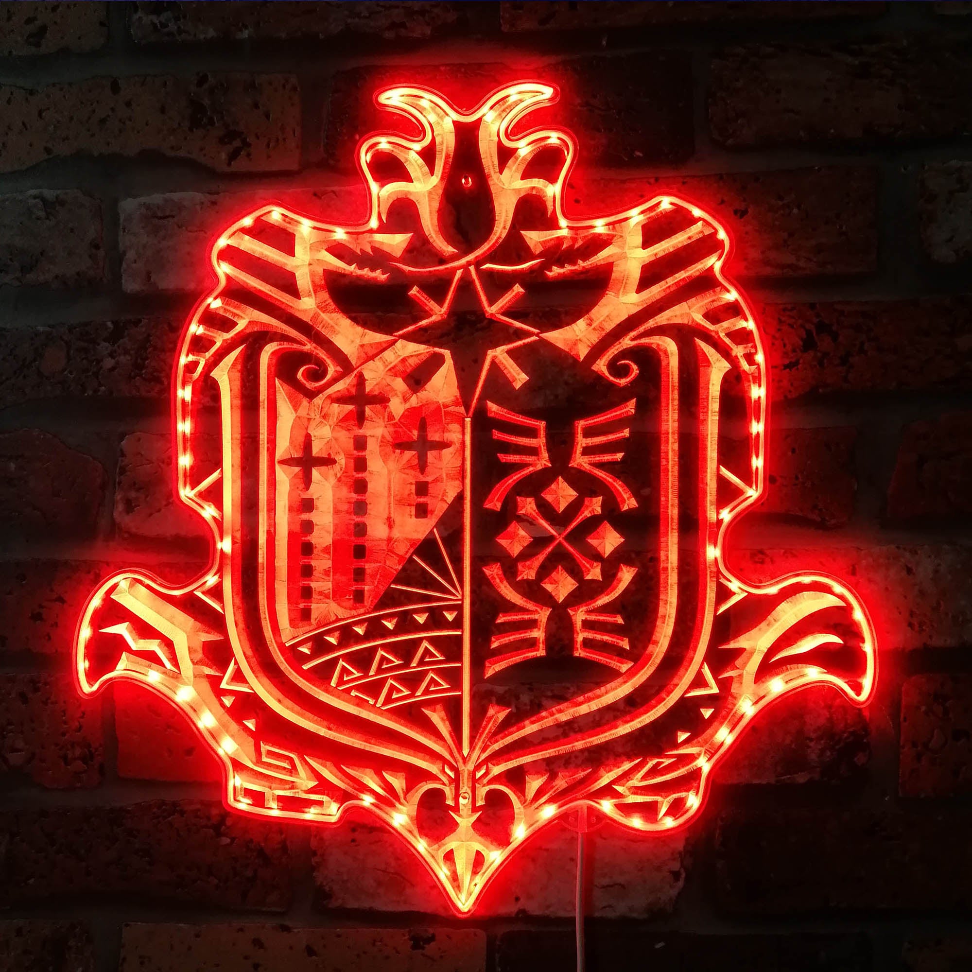 Monster Hunter World Dynamic RGB Edge Lit LED Sign