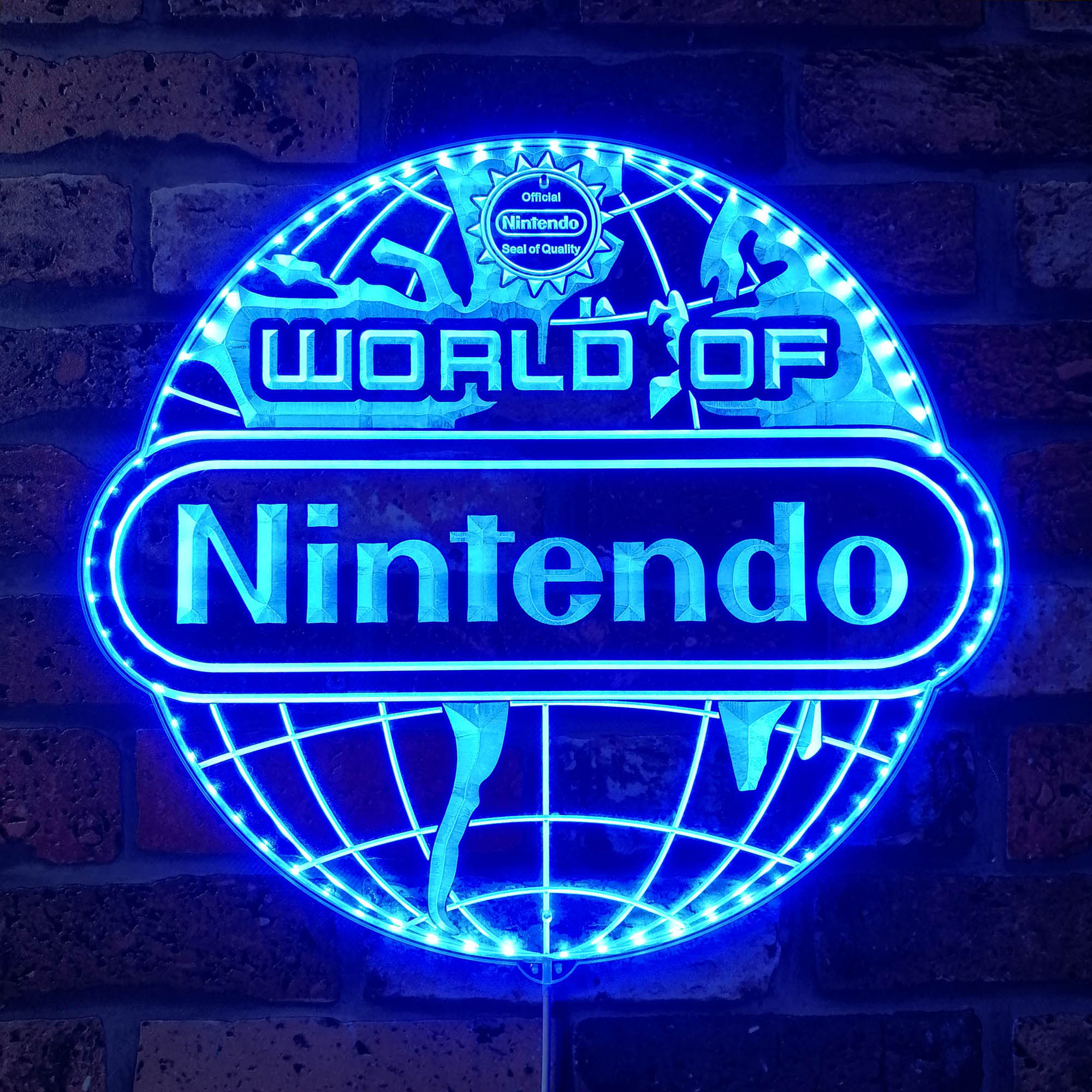 World of Nintendo Dynamic RGB Edge Lit LED Sign