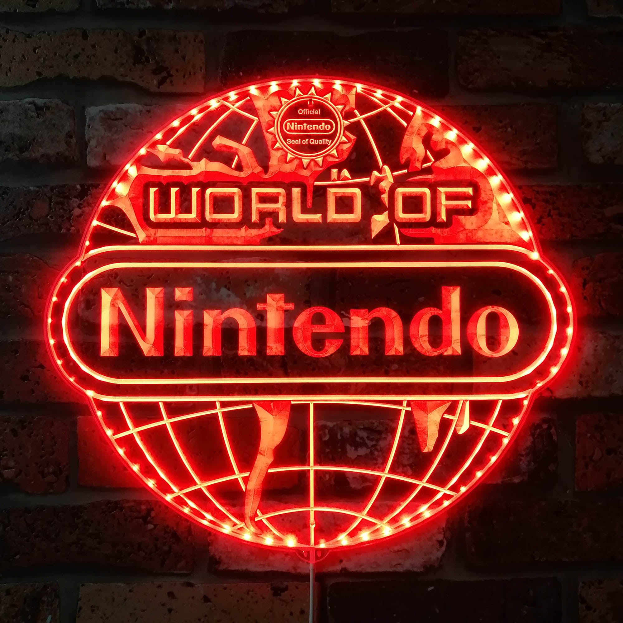 World of Nintendo Dynamic RGB Edge Lit LED Sign