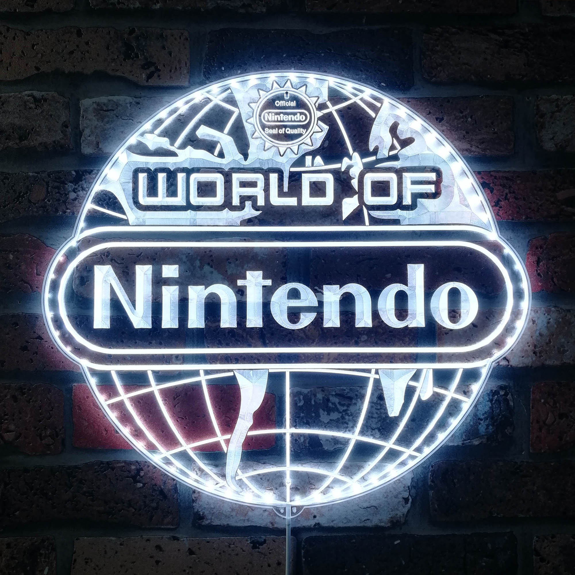 World of Nintendo Dynamic RGB Edge Lit LED Sign