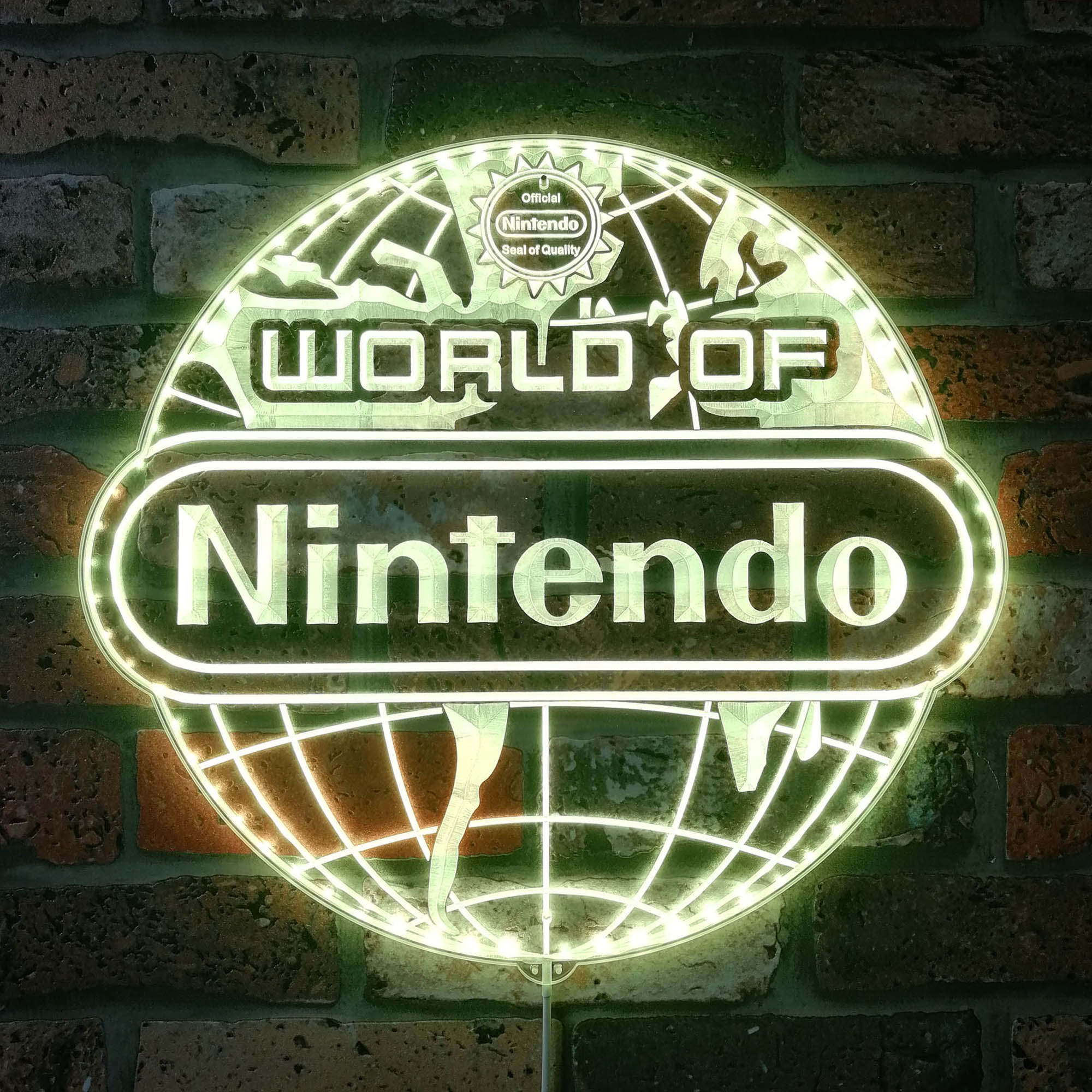 World of Nintendo Dynamic RGB Edge Lit LED Sign