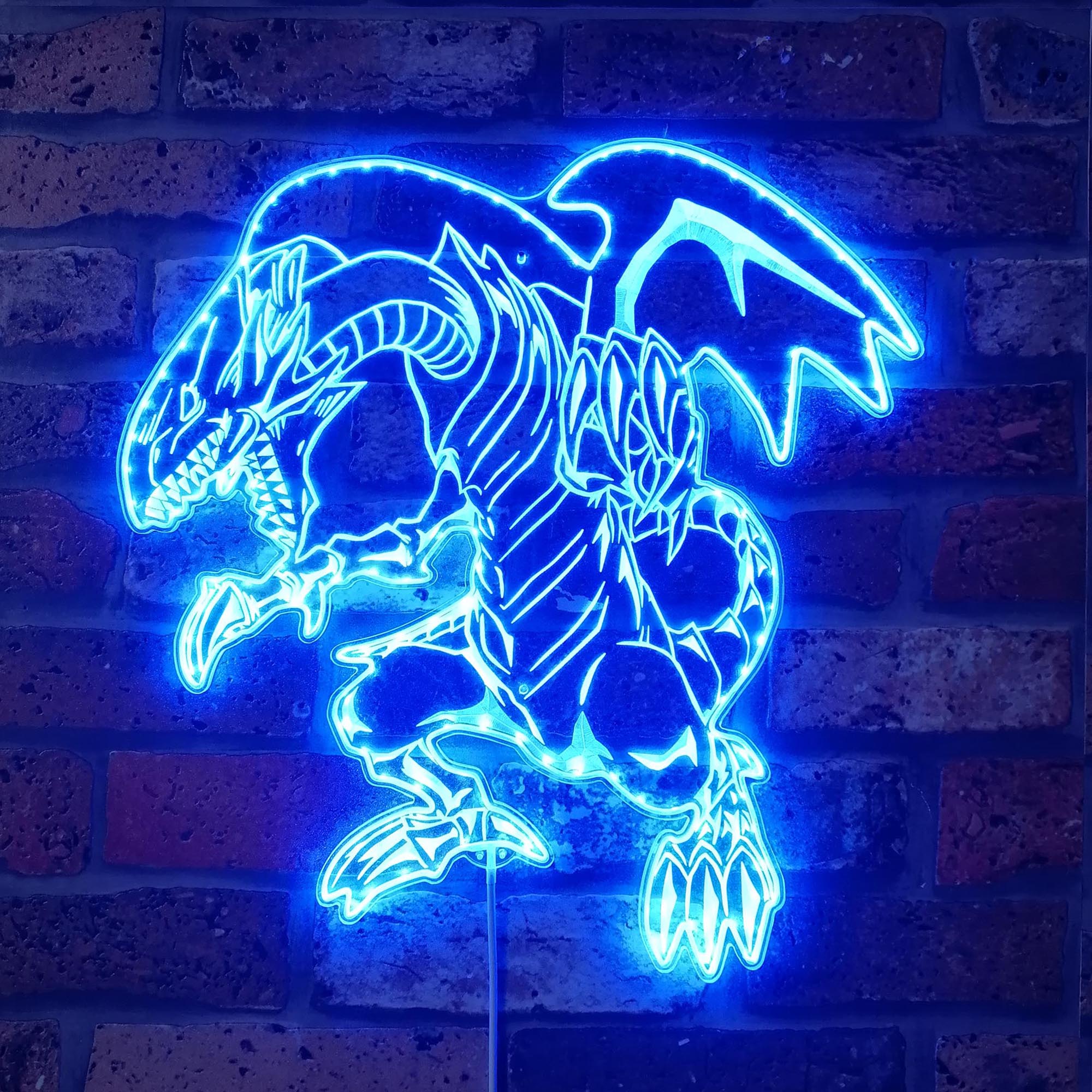 Blue-Eyes White Dragon Yu-Gi-Oh RGB Edge Lit LED Sign