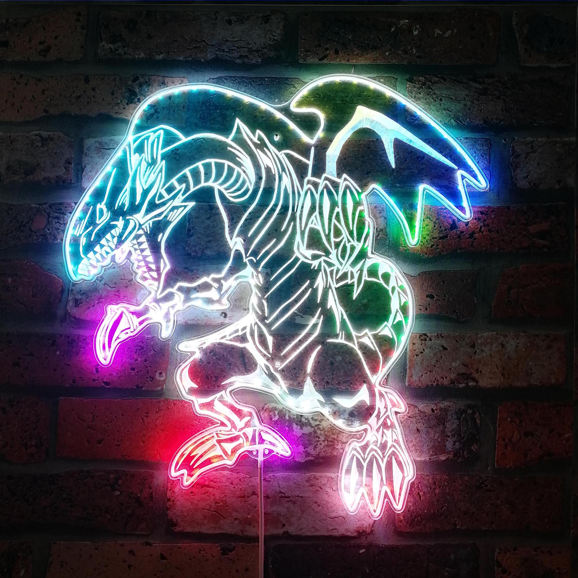 Blue-Eyes White Dragon Dynamic RGB Edge Lit LED Sign