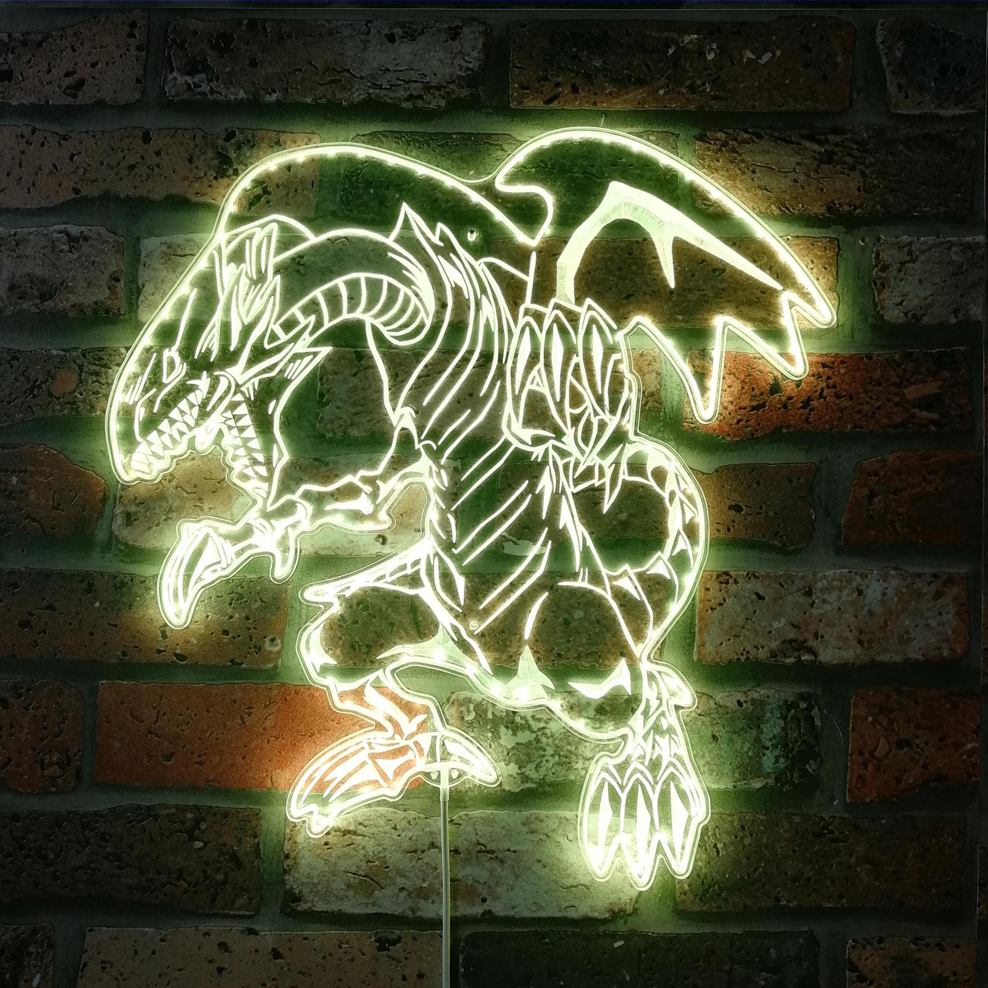 Blue-Eyes White Dragon Yu-Gi-Oh RGB Edge Lit LED Sign