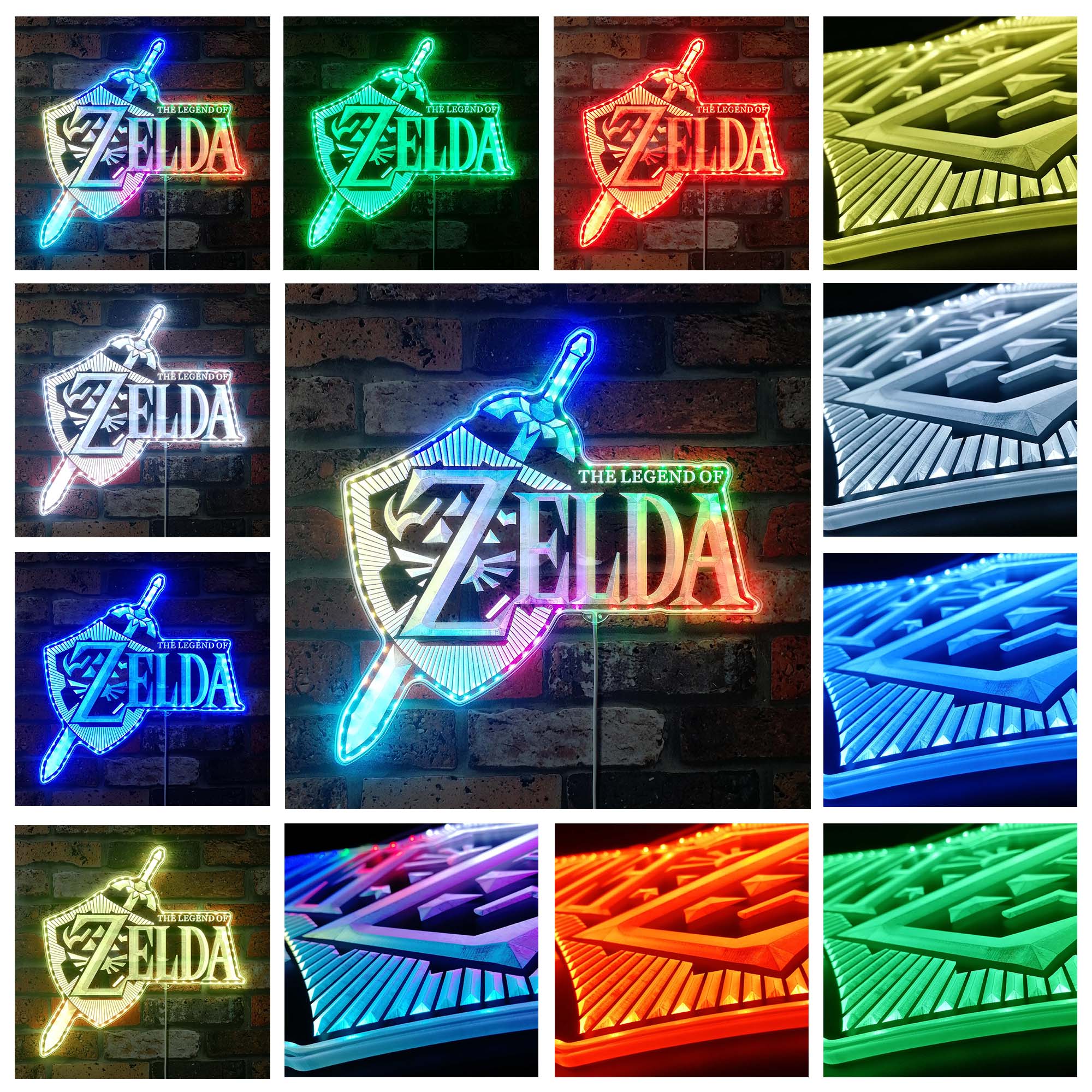 Legend of Zelda Dynamic RGB Edge Lit LED Sign