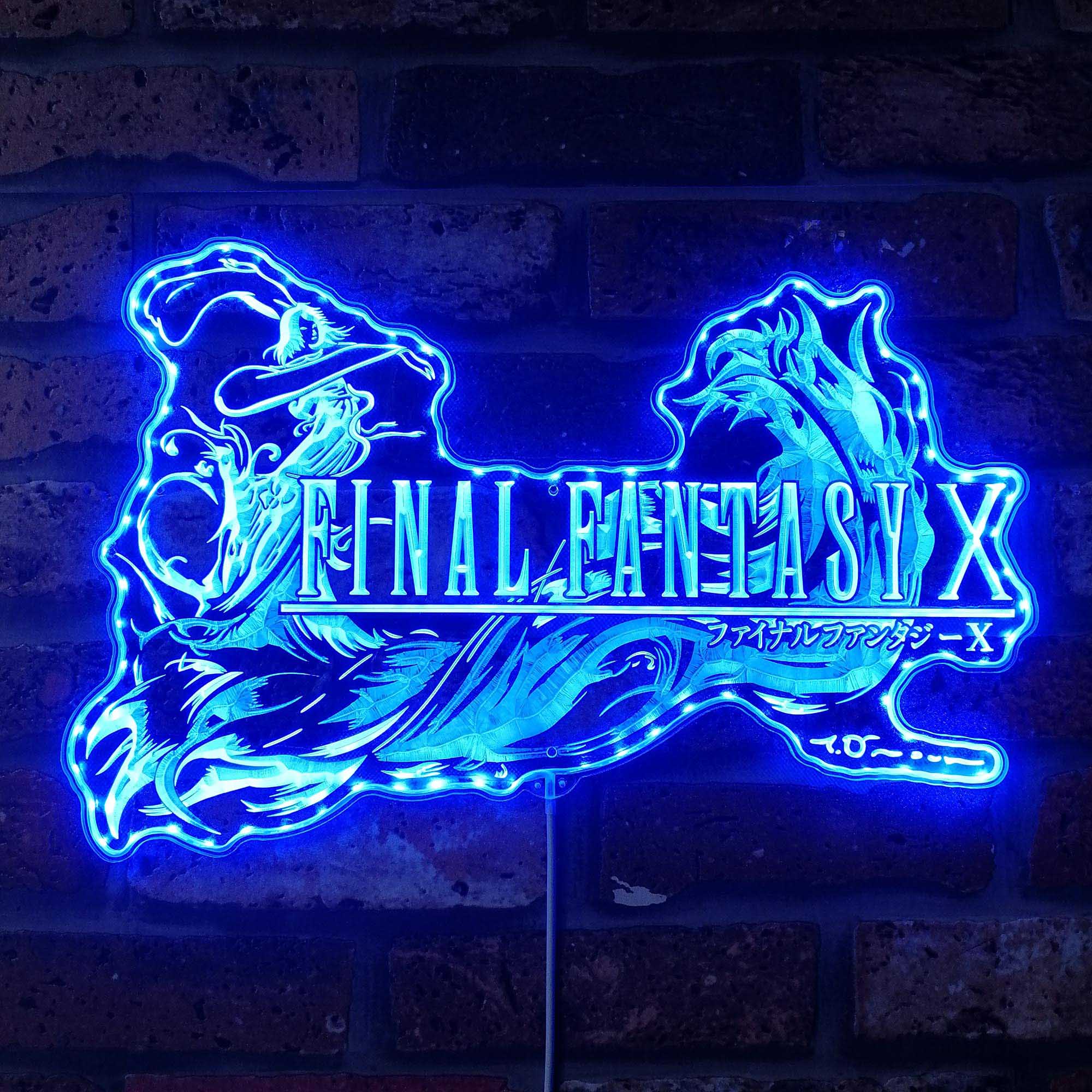 Final Fantasy X Dynamic RGB Edge Lit LED Sign