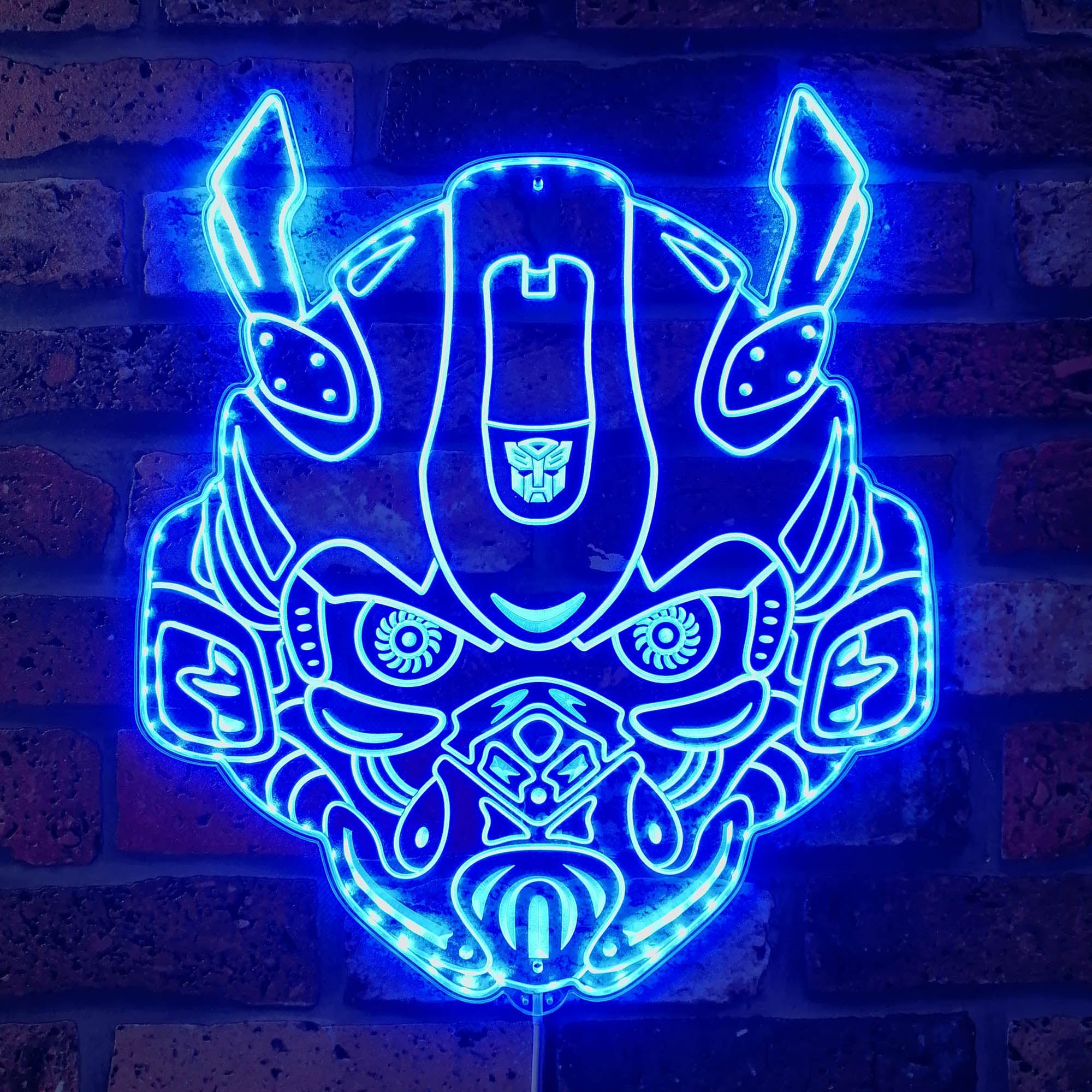 Bumblebee Head Dynamic RGB Edge Lit LED Sign