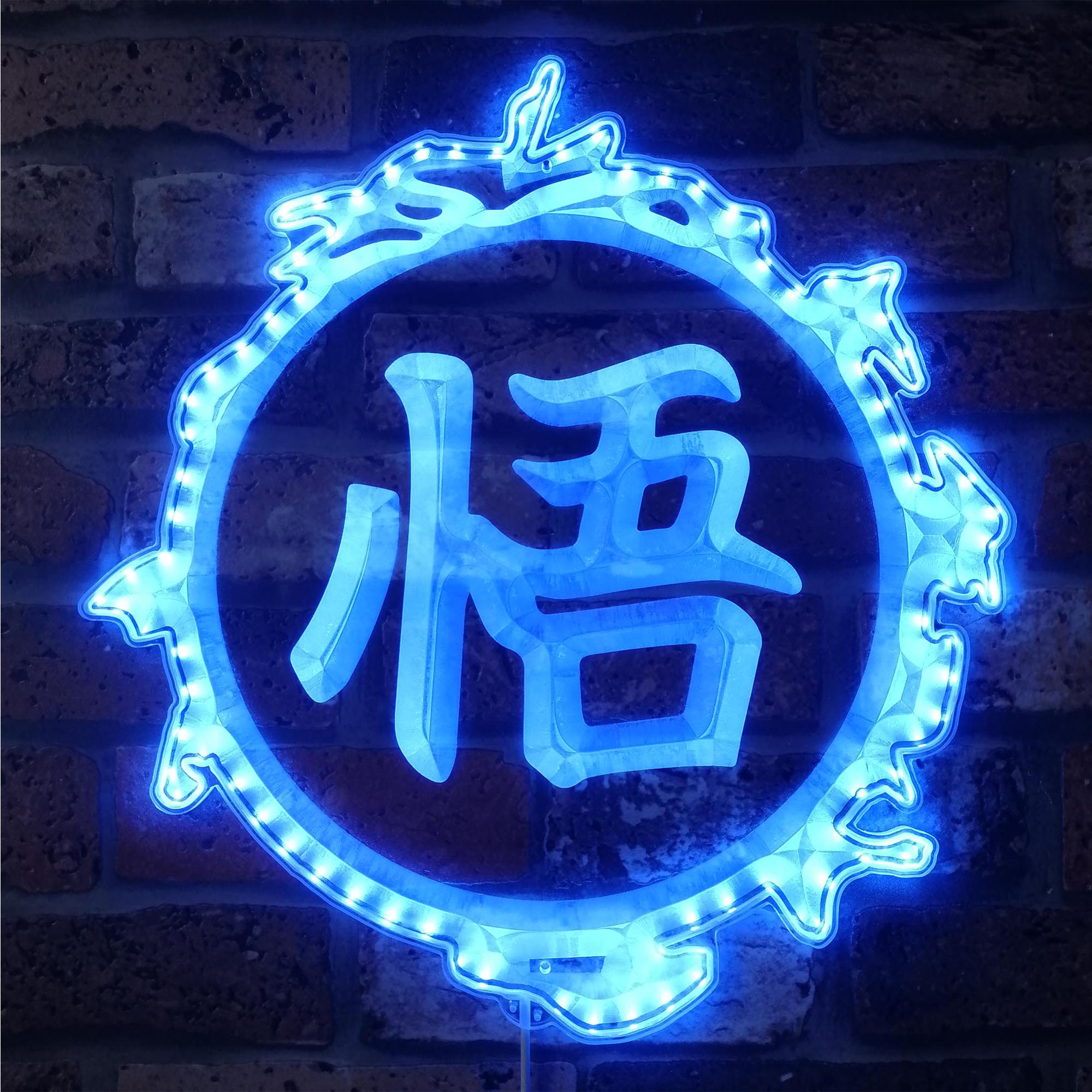 Goku Japanese Anime Dynamic RGB Edge Lit LED Sign