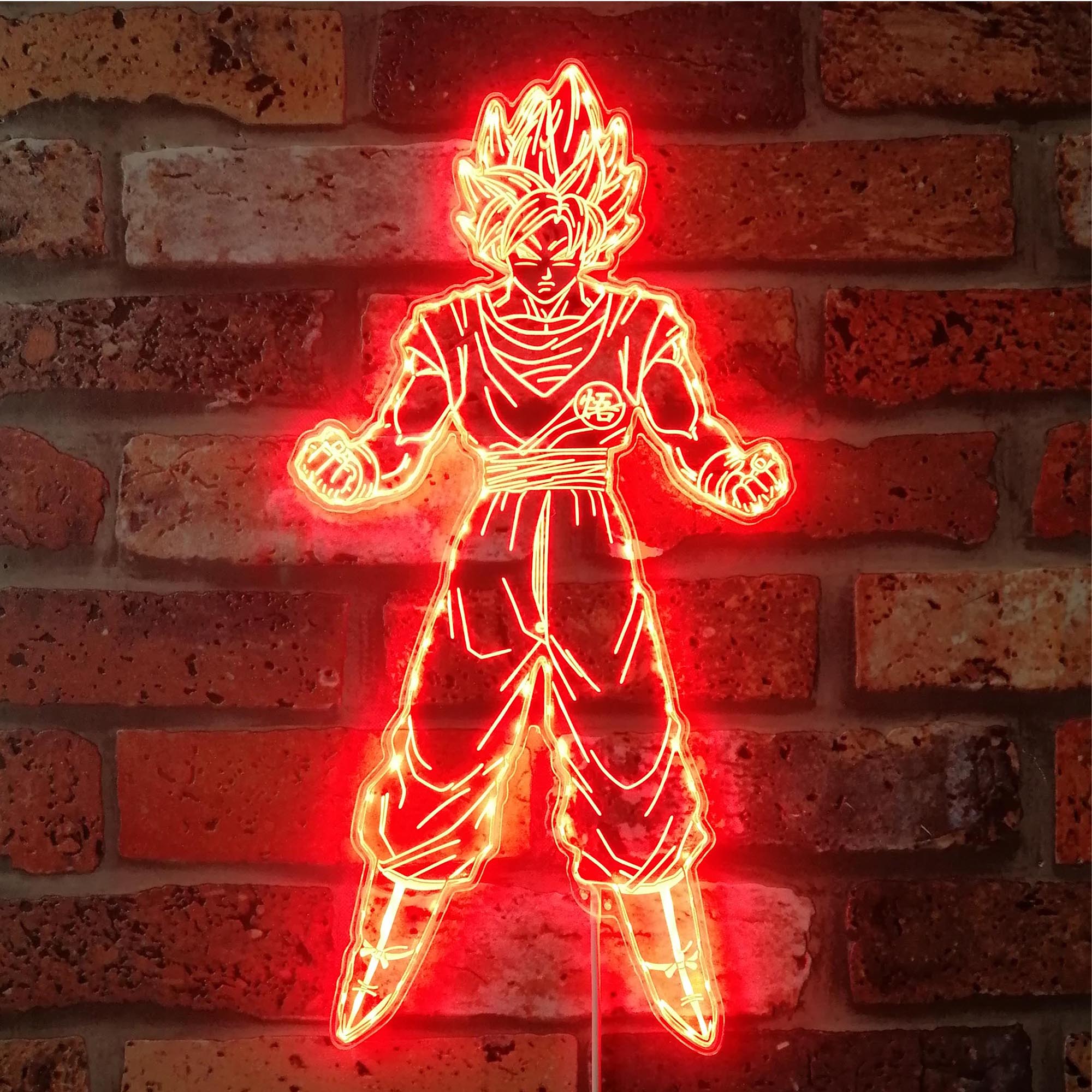 Goku Supersaiyan Dynamic RGB Edge Lit LED Sign