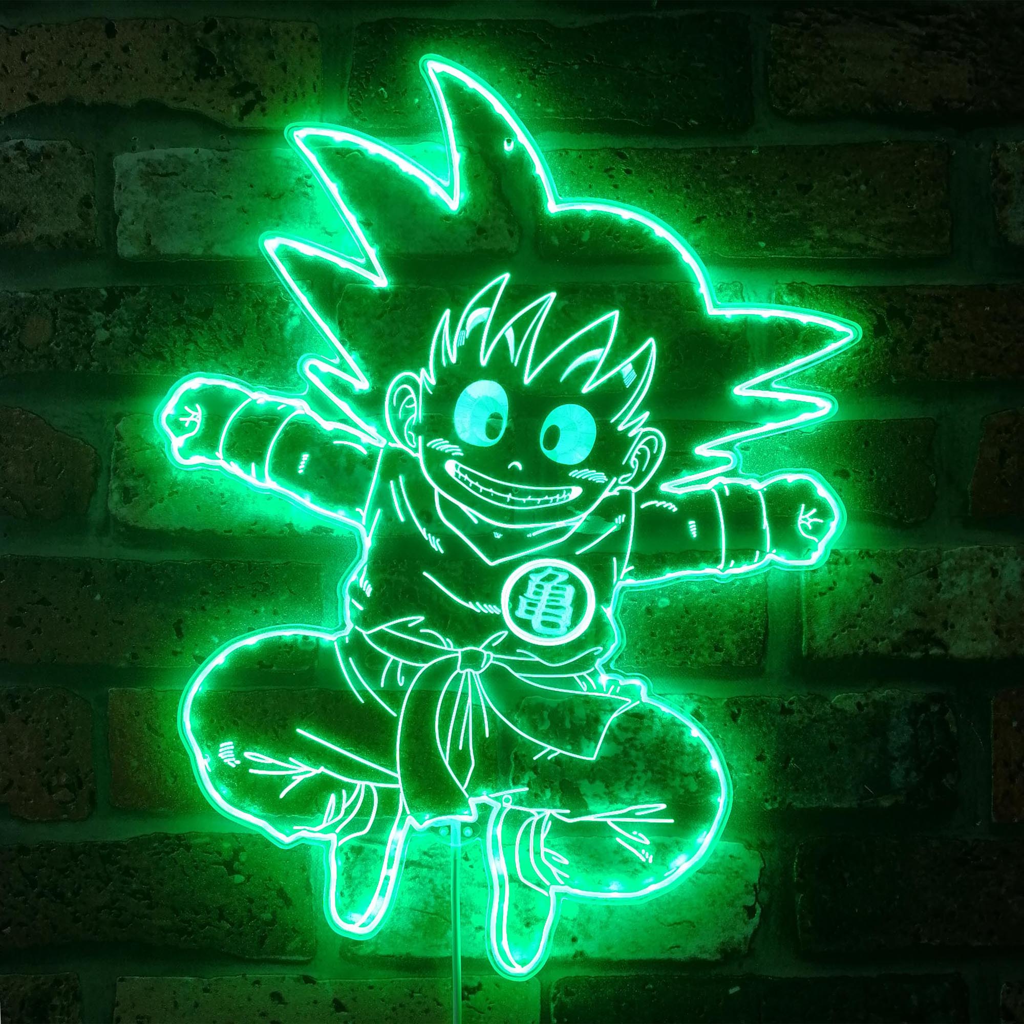 Goku Japanese Anime Dynamic RGB Edge Lit LED Sign