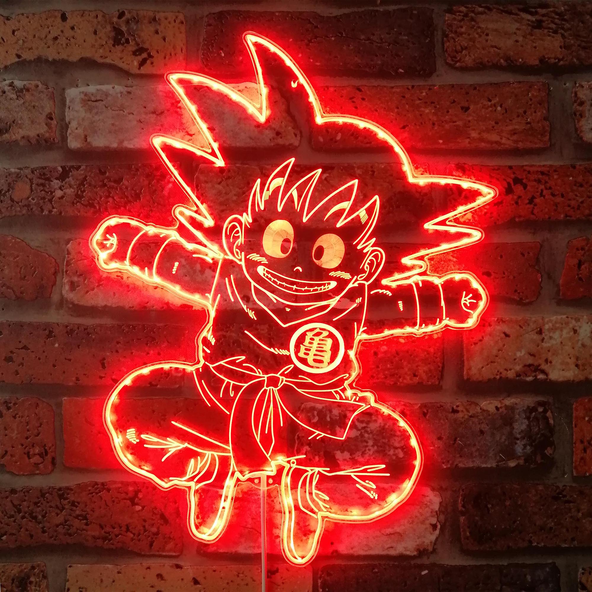 Goku Japanese Anime Dynamic RGB Edge Lit LED Sign