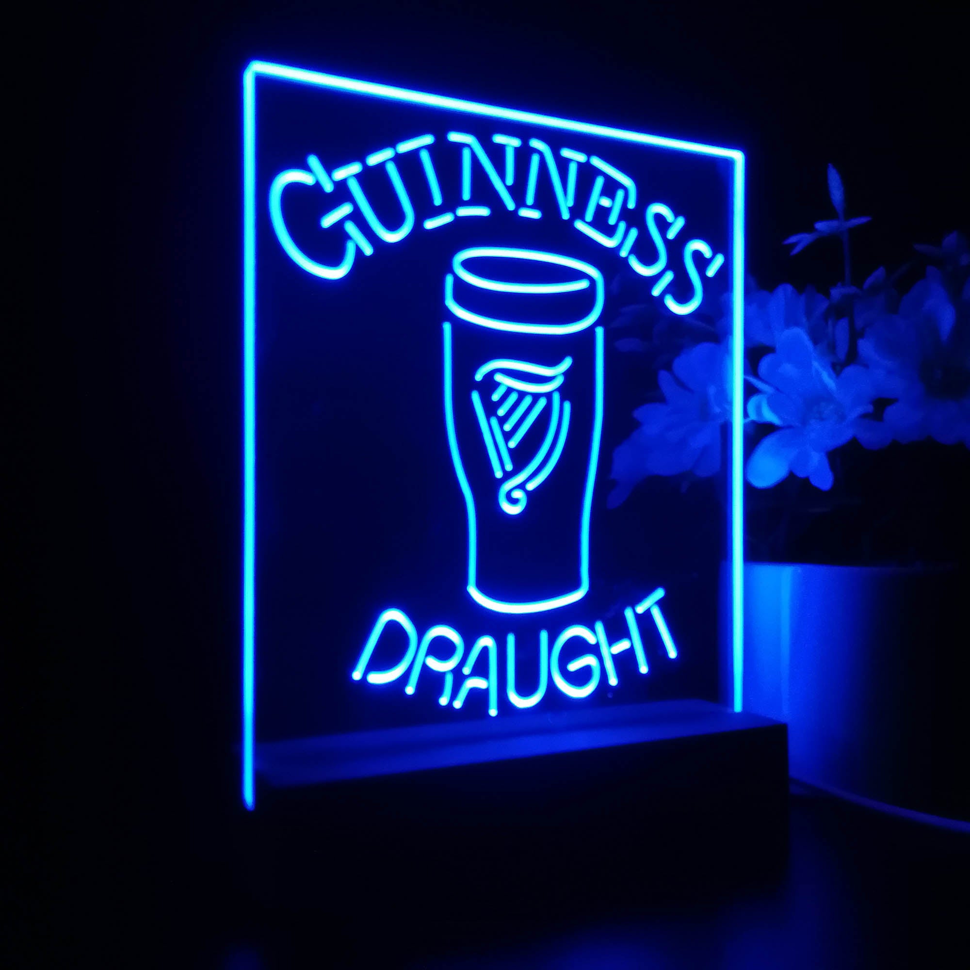 Guinness Draught Ale Beer Bar Night Light LED Sign