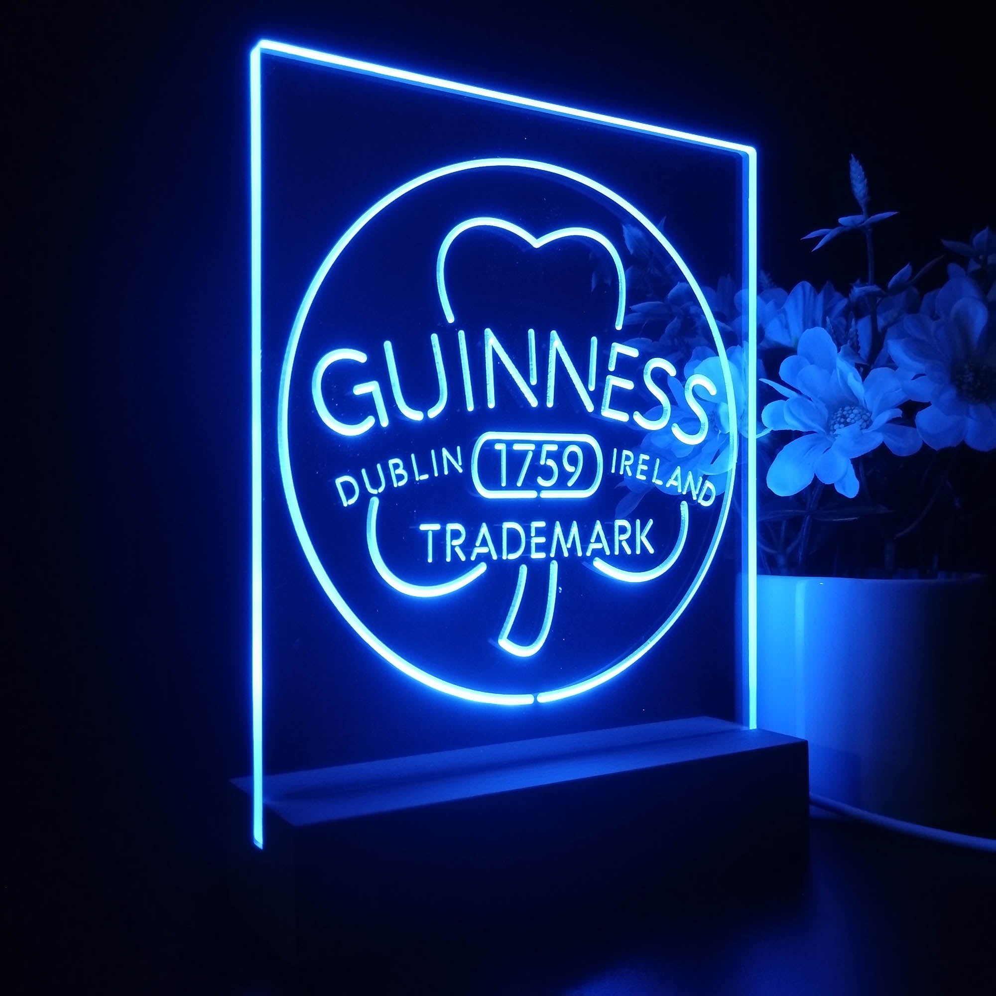 Guinness Shamrock Dublin Ireland 1759 Night Light LED Sign