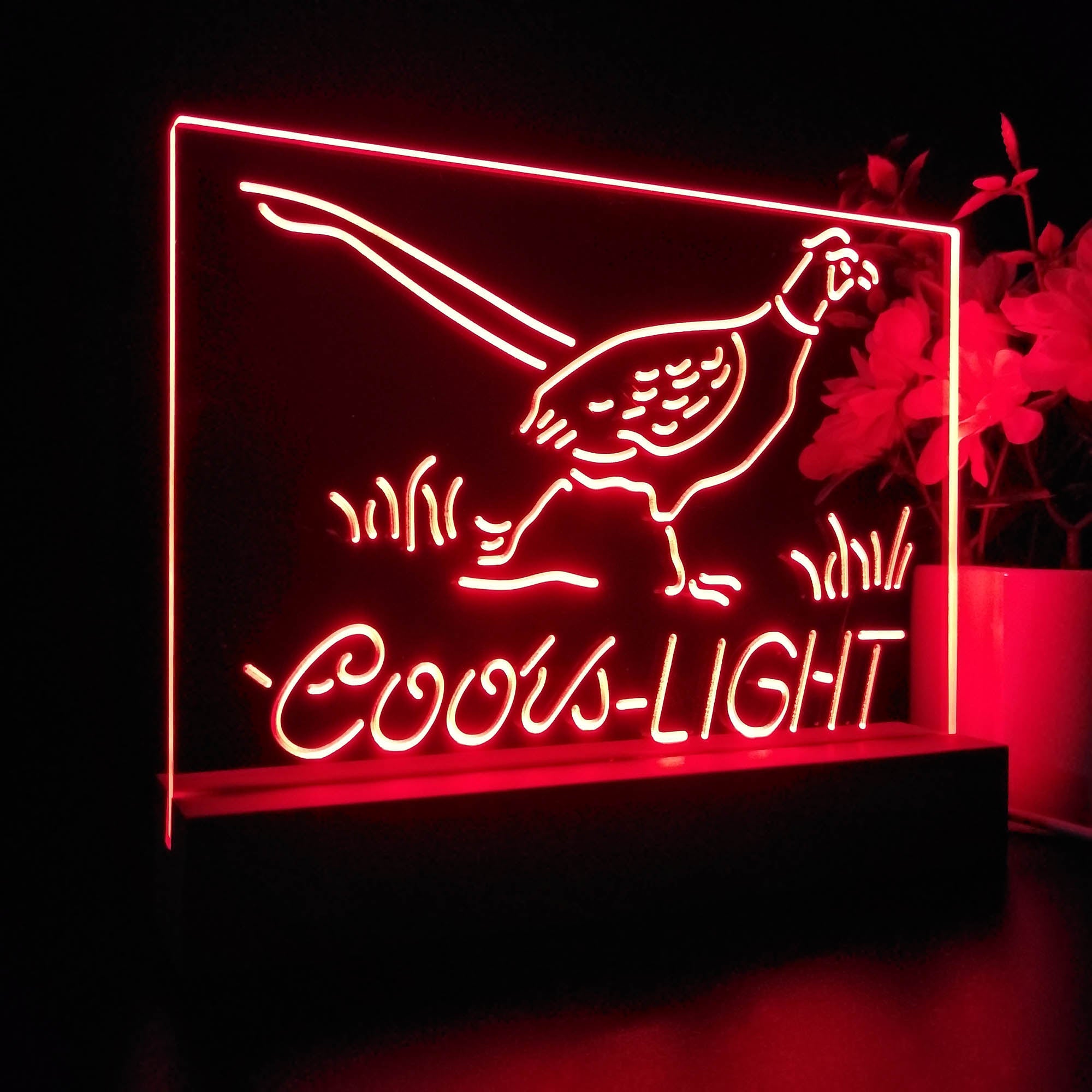 Coors Light Pheasant Man Cave Night Light 3D Illusion Lamp Home Bar Decor