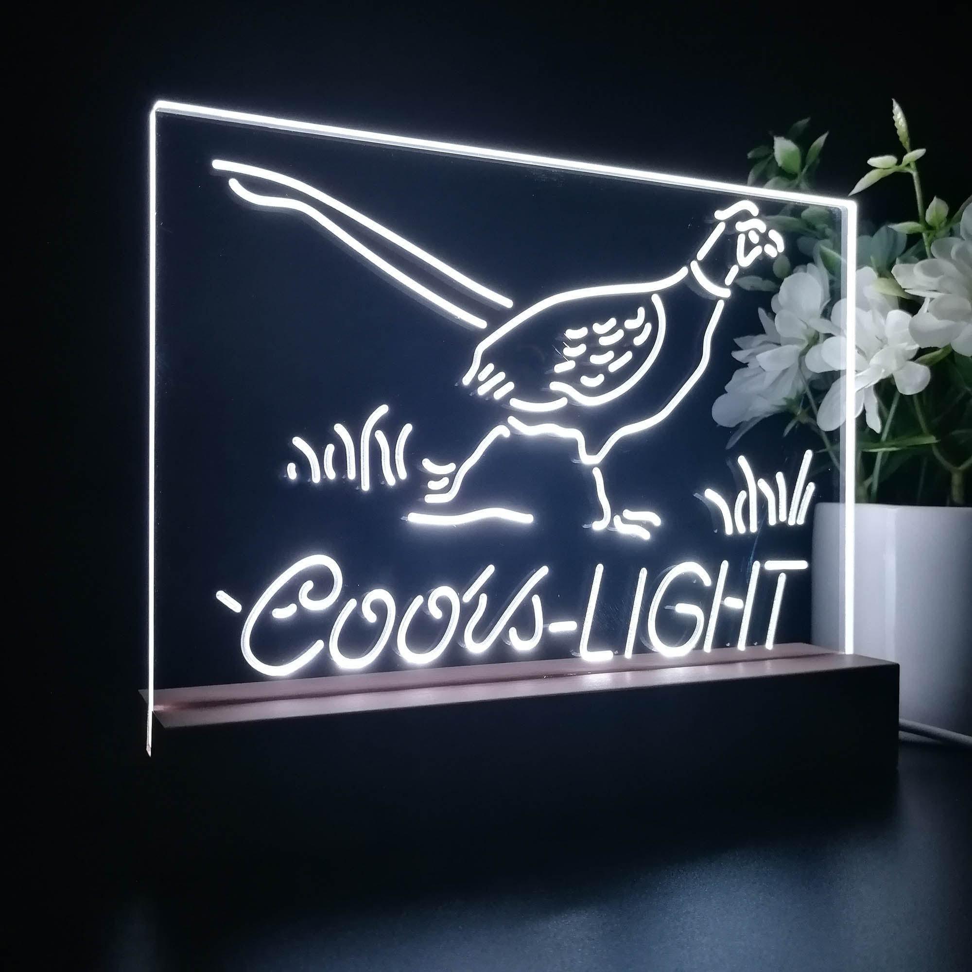 Coors Light Pheasant Man Cave Night Light 3D Illusion Lamp Home Bar Decor