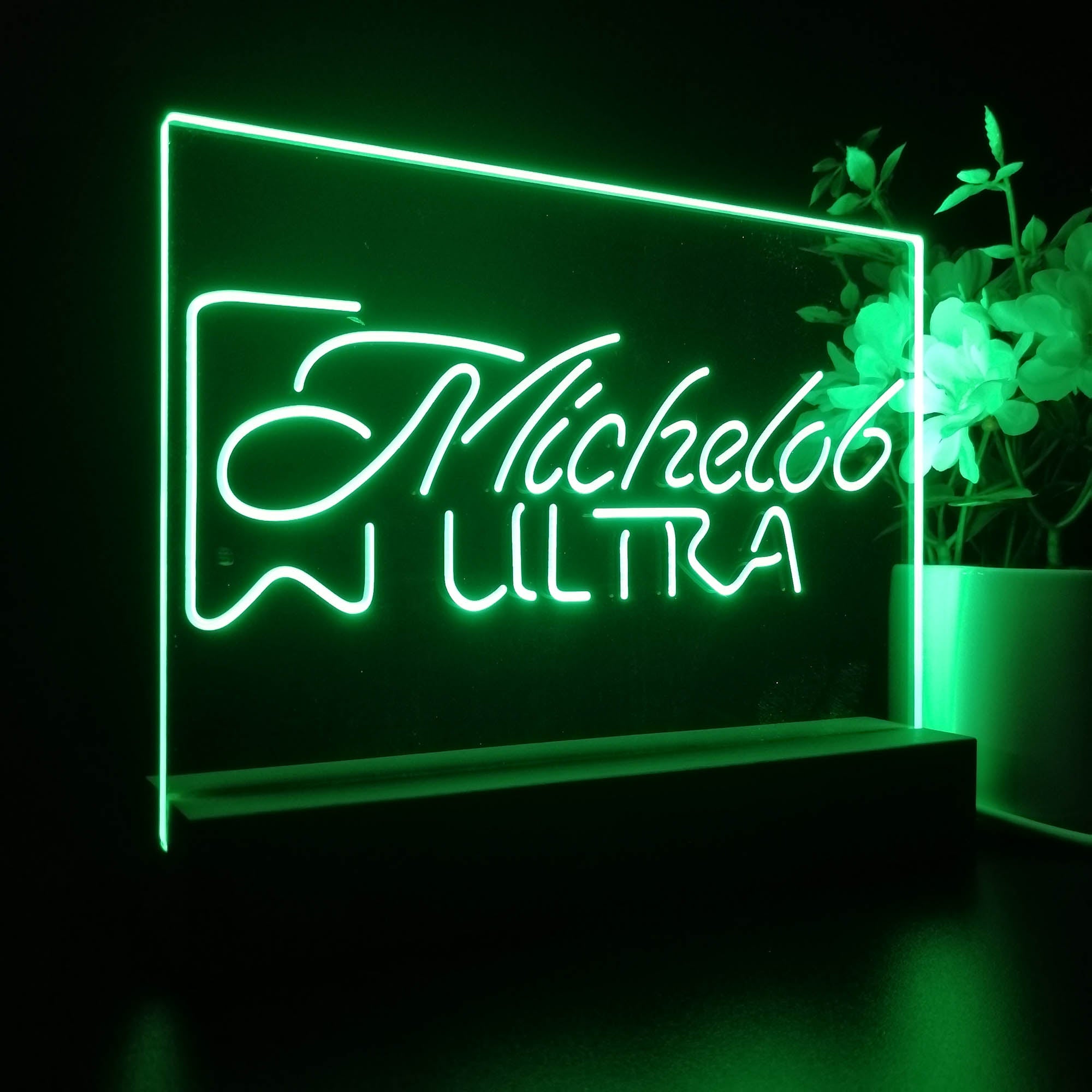 Michelob Ultra Superior Light Beer Night Light 3D Illusion Lamp Home Bar Decor
