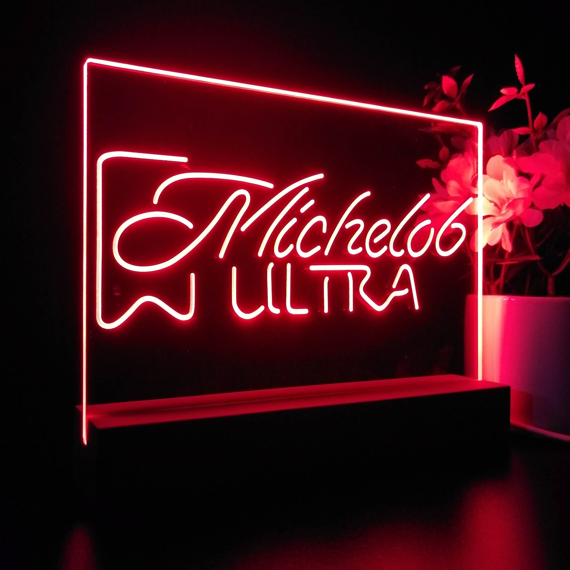 Michelob Ultra Superior Light Beer Night Light 3D Illusion Lamp Home Bar Decor